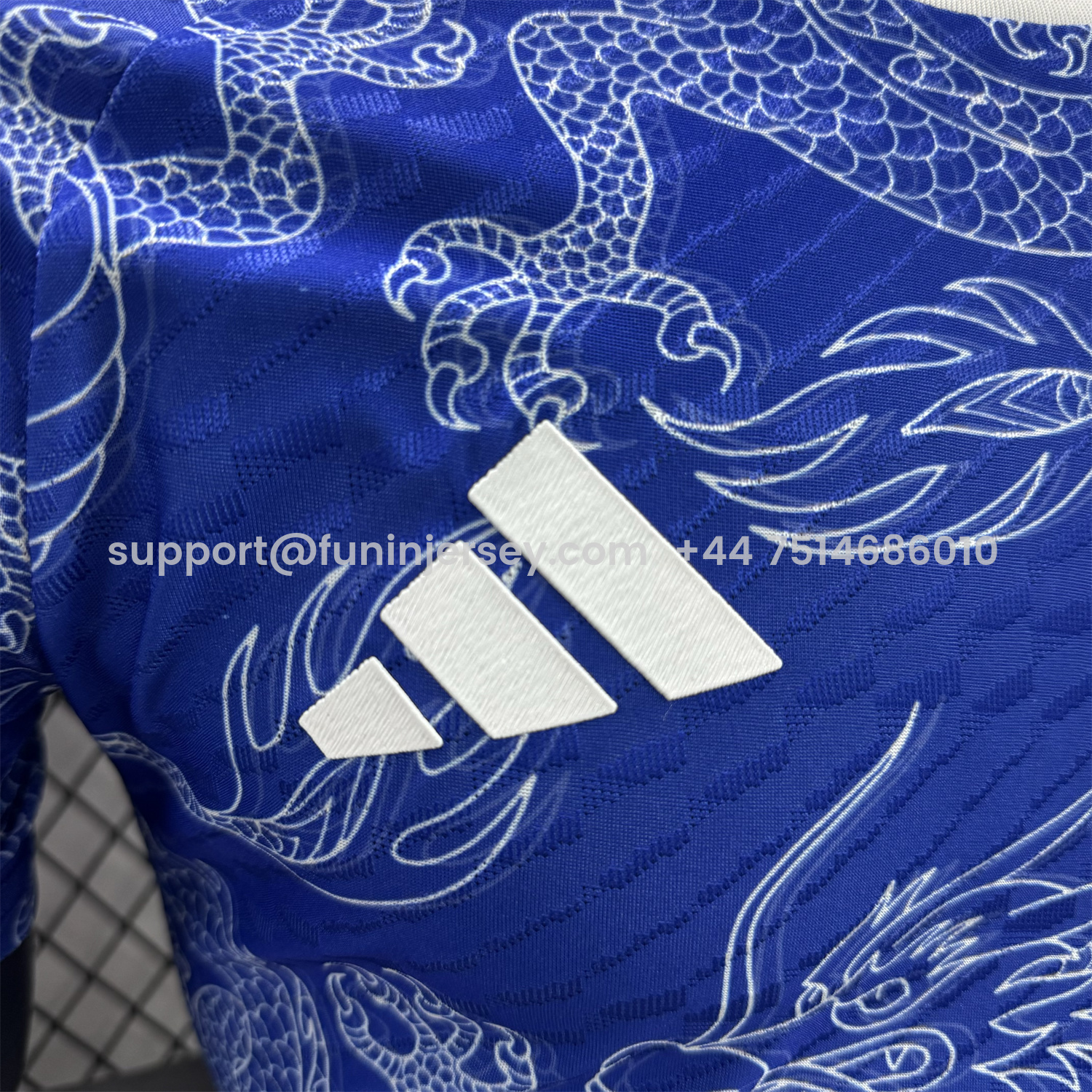 Funinjersey-Japan 25-26 White Dragon Pattern Blue Special Jersey - Player Version