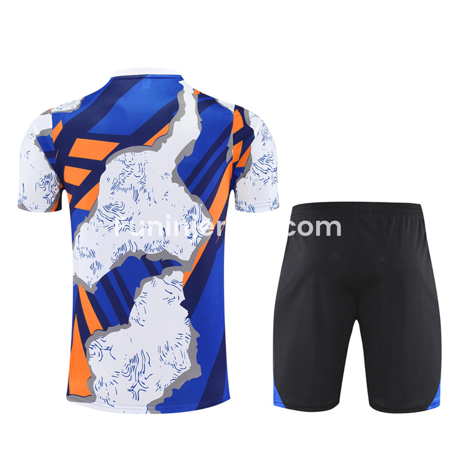 Funinjersey-Real Madrid 25-26 Kid Short-Sleeve Training Set - CamouflageTop & Black Shorts