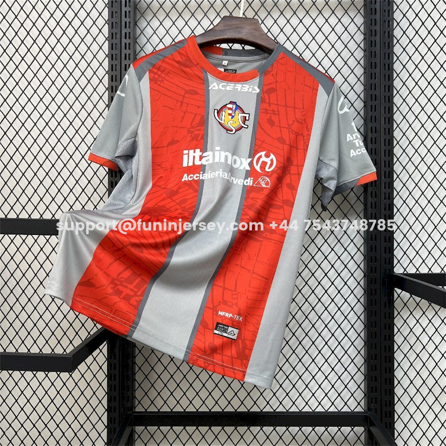 Funinjersey-Cremonese 25-26 Home Jersey - Fans Version