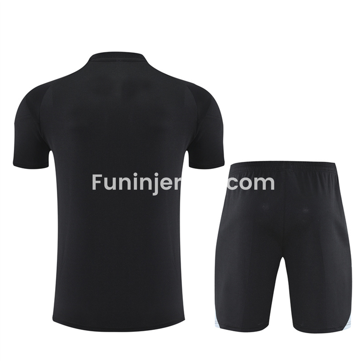Funinjersey-INT M.A.M 25-26 Kids Short-Sleeve Training Set - Black Top and Shorts