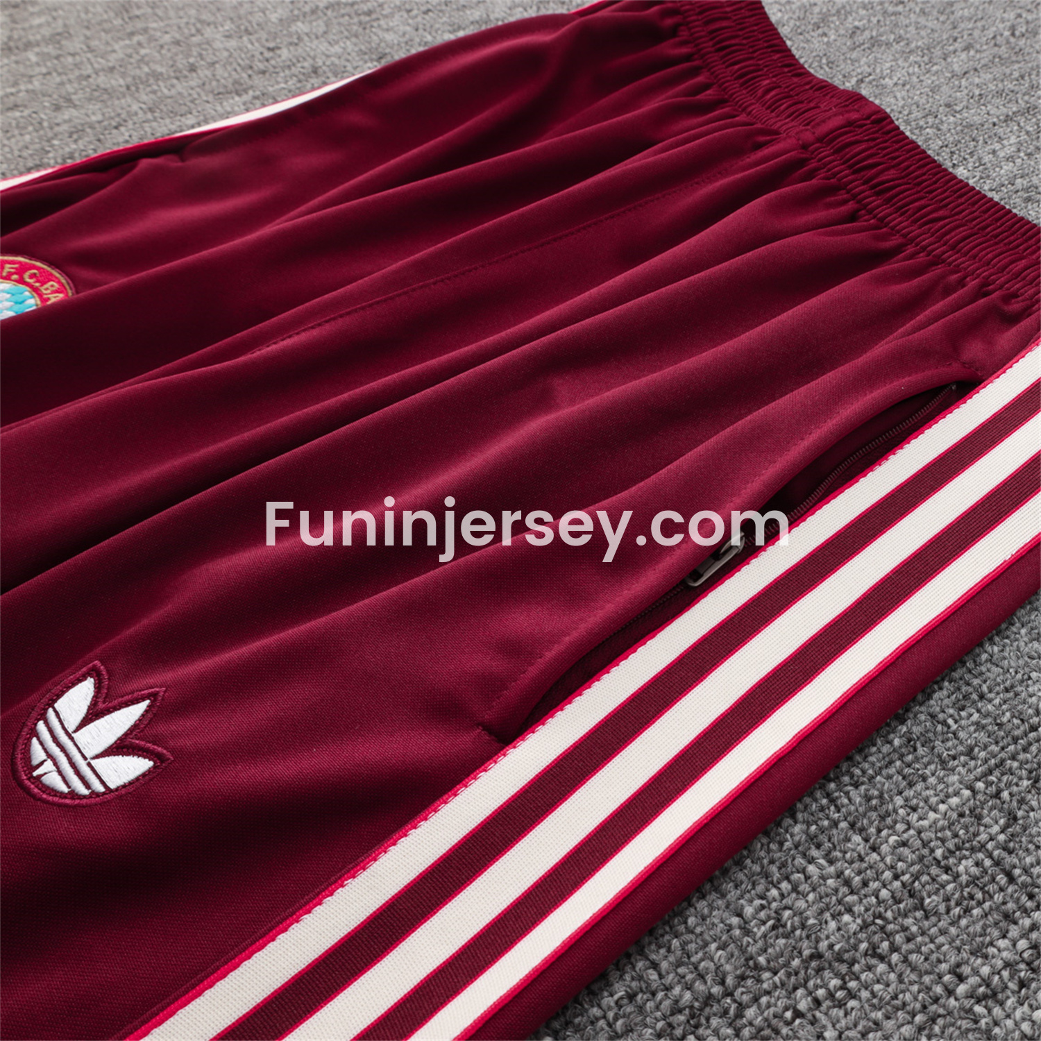 Funinjersey-Bayern Munich 25-26 Originals Terrace Icon Jacket Training Tracksuit - Deep Red