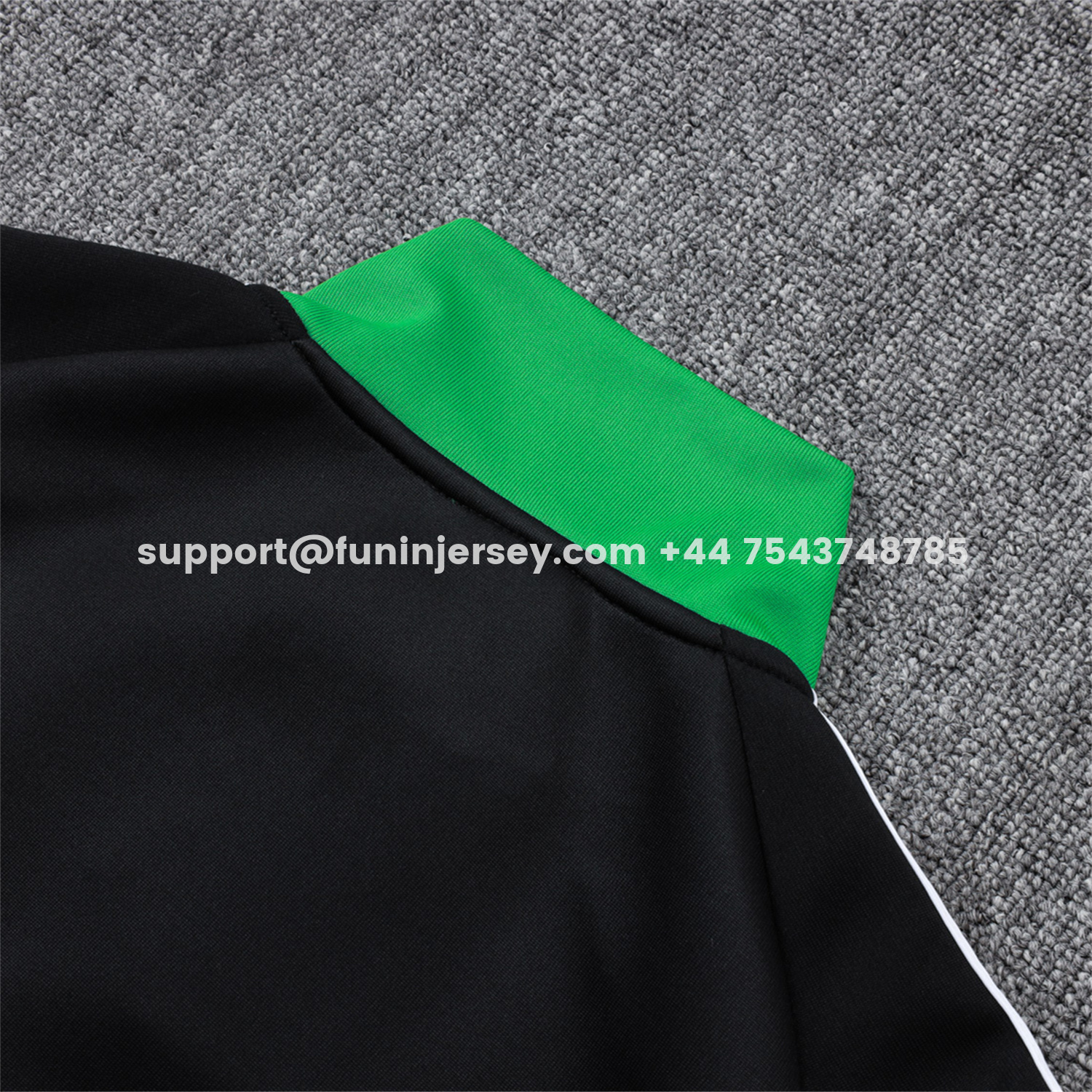 Funinjersey-Senegal 2026 Jacket Training Tracksuit - Black With Green Jackets & Pants