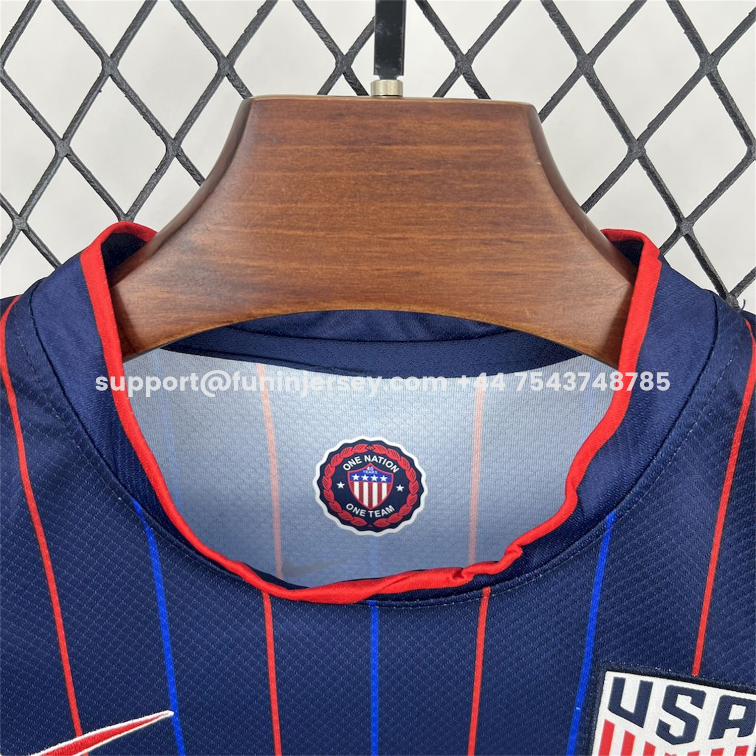 Funinjersey-United States USA 25-26 Away Deep Blue Kids Kit