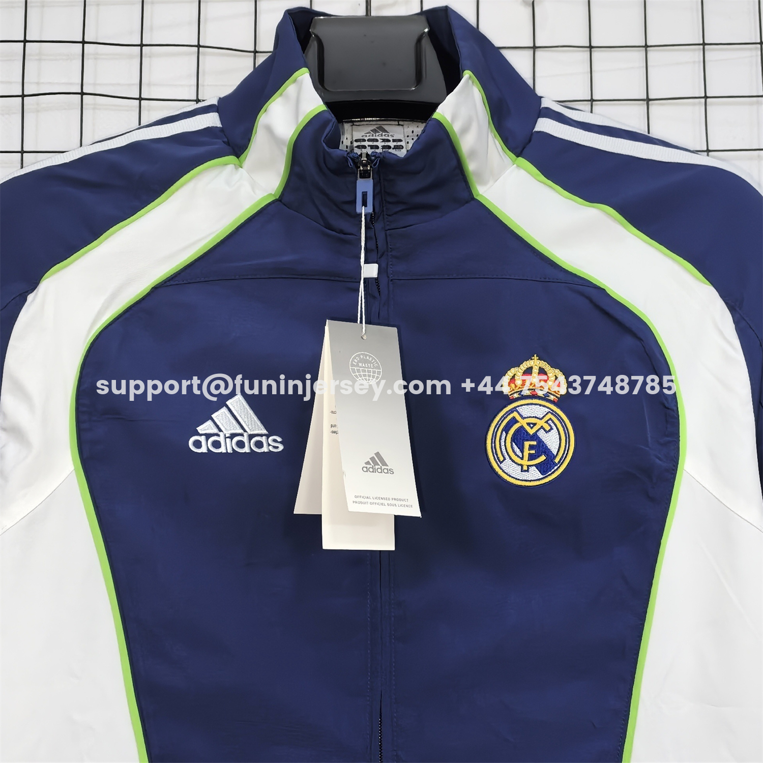 Funinjersey-Retro Real Madrid 2010-11 Home Windbreaker Jacket - Blue