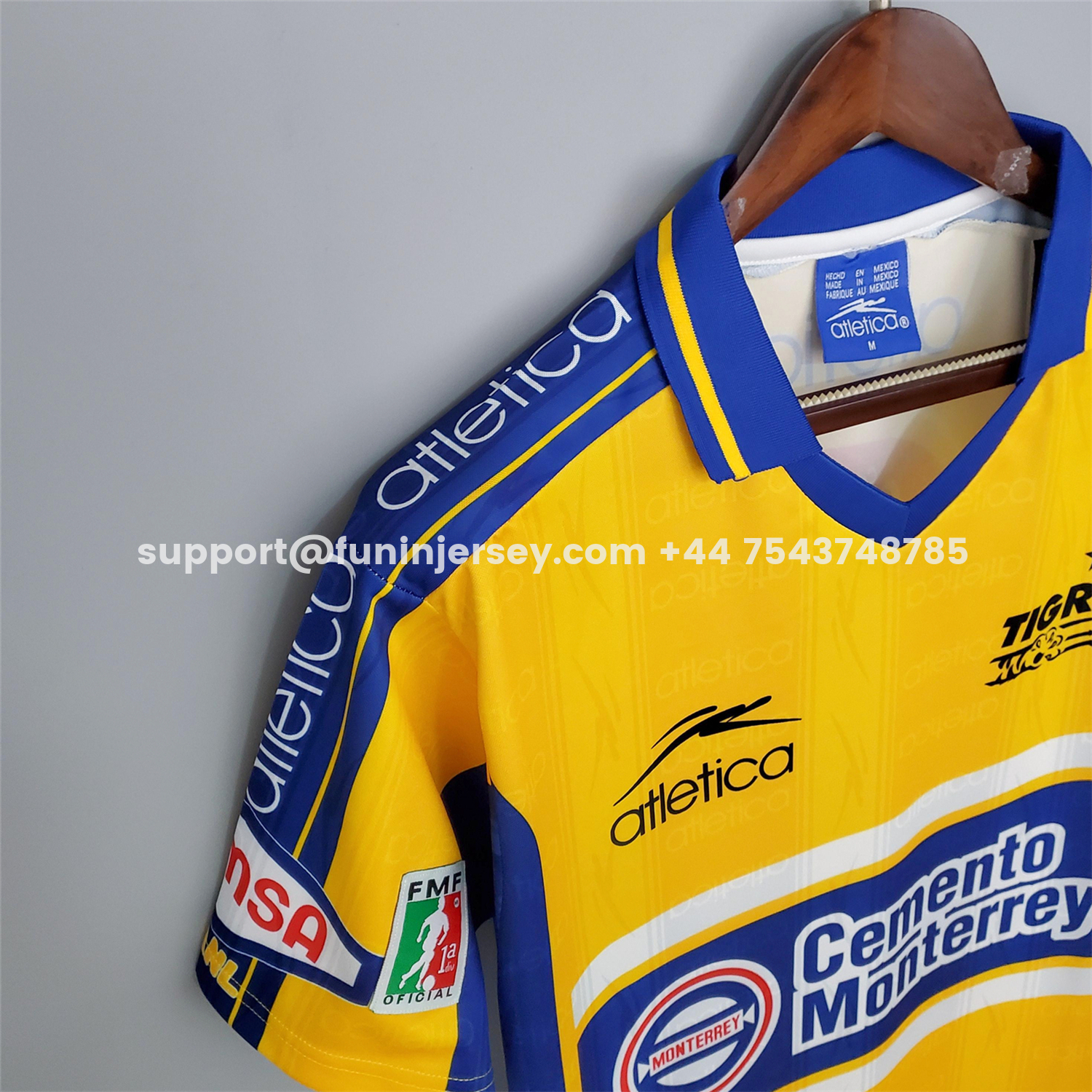 Funinjersey-Retro Tigres UANL 1999-00 Home Jersey