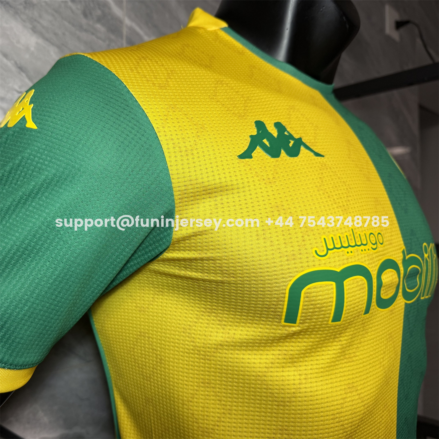 Funinjersey-JS Kabylie 25-26 Home Yellow And Green Jersey - Player Version