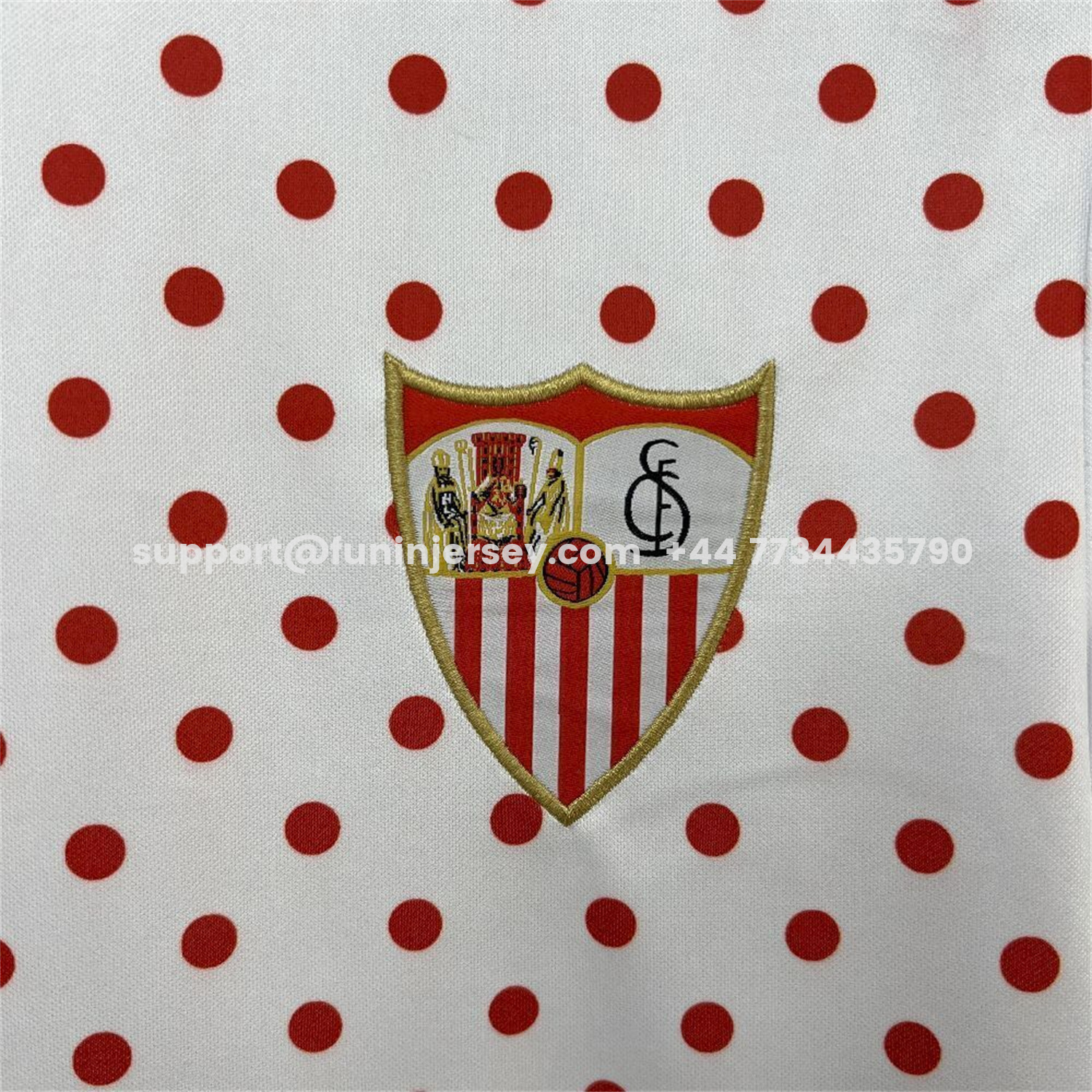 Funinjersey-Sevilla 25-26 Red Points White Training Jersey - Fans Version