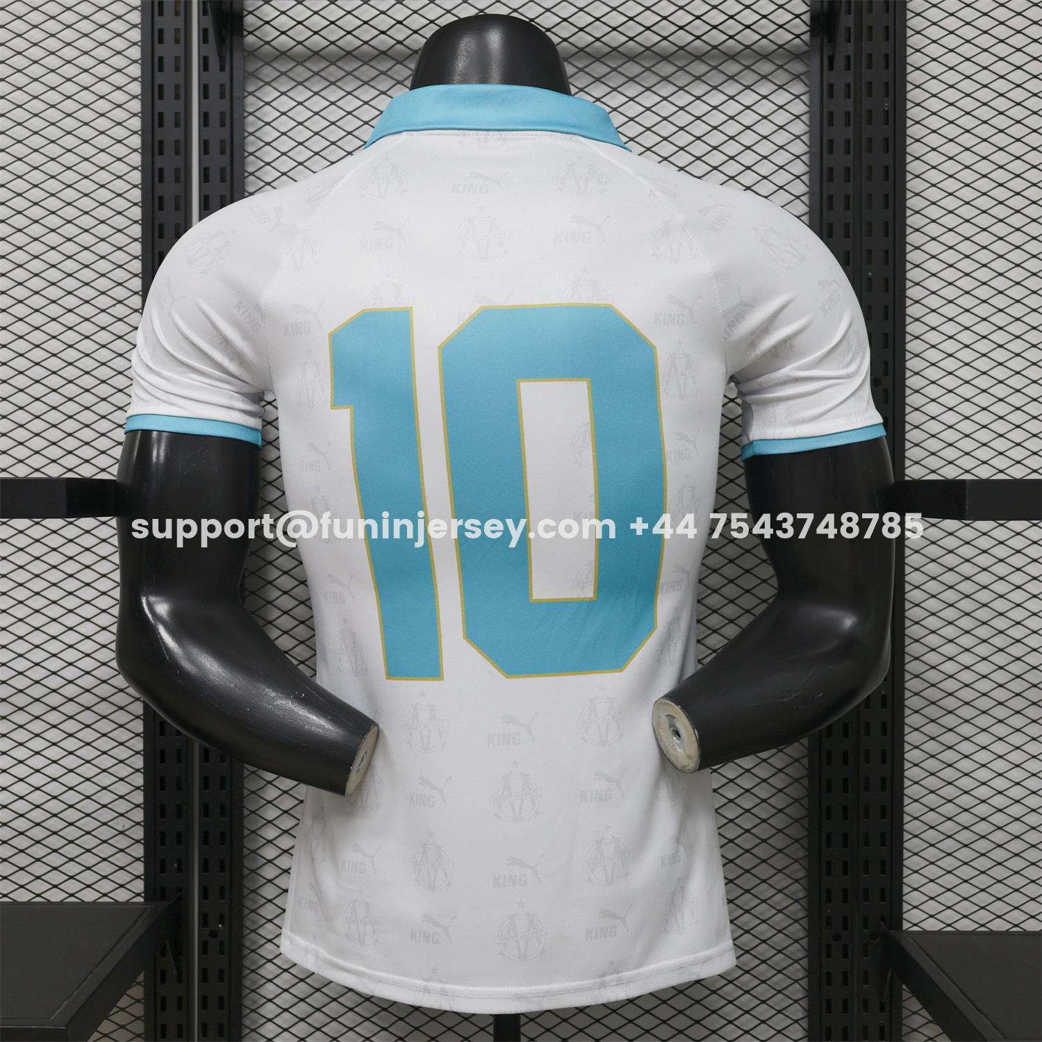 Funinjersey-Marseille 25-26 Retro Style White Jersey -Player Version