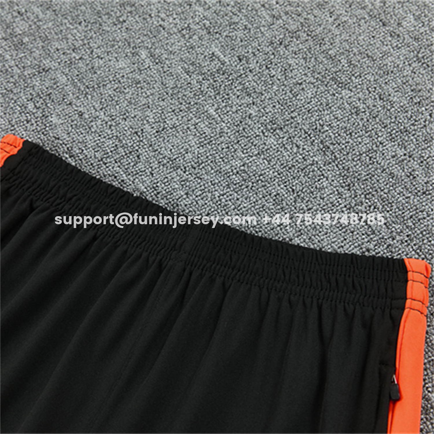 Funinjersey-Netherlands 2026 Long Sleeves Training Set - White With Orange Accents Top & Black Pants