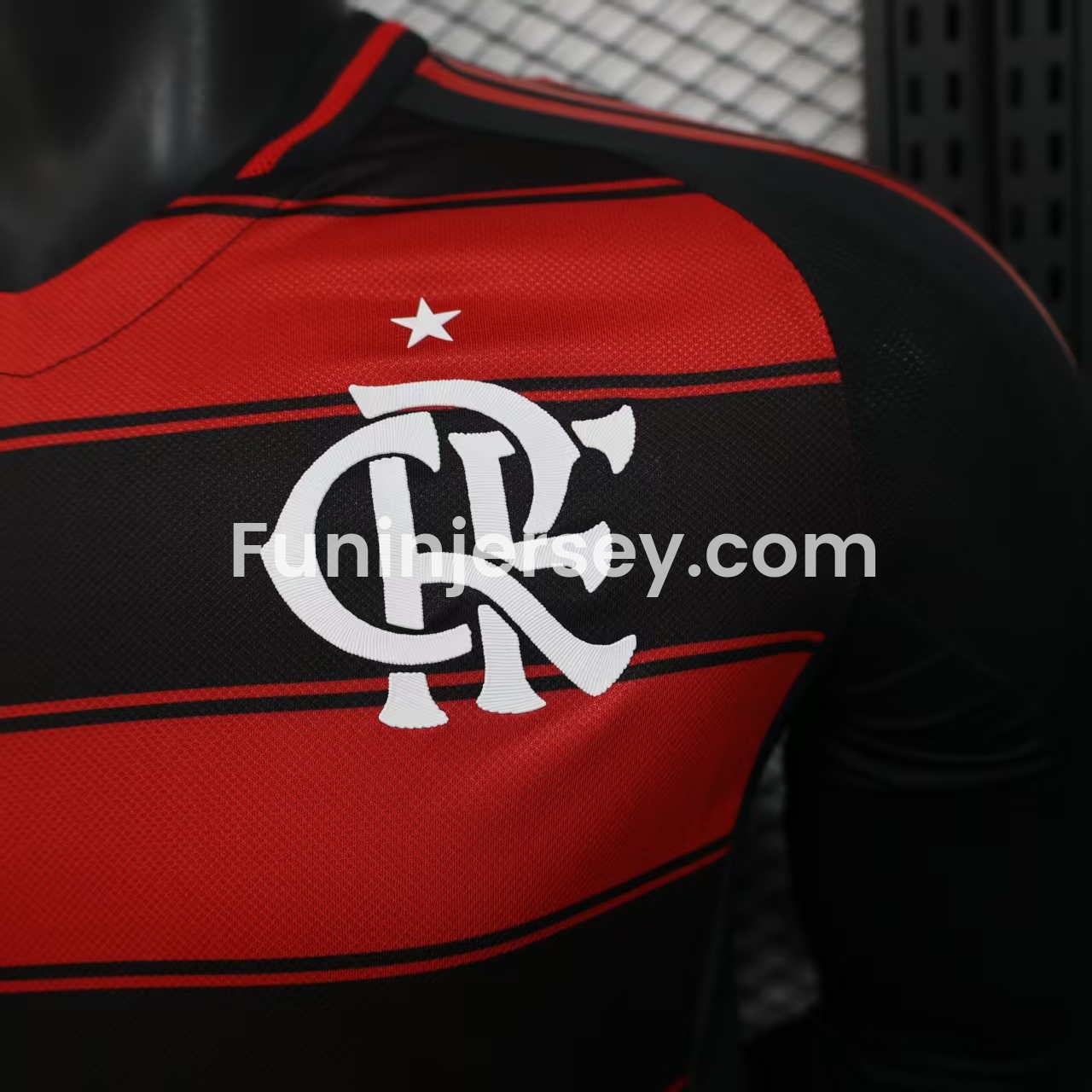 Funinjersey-Flamengo 25-26 Home Long Sleeves Unsponsored Jersey - Player Version
