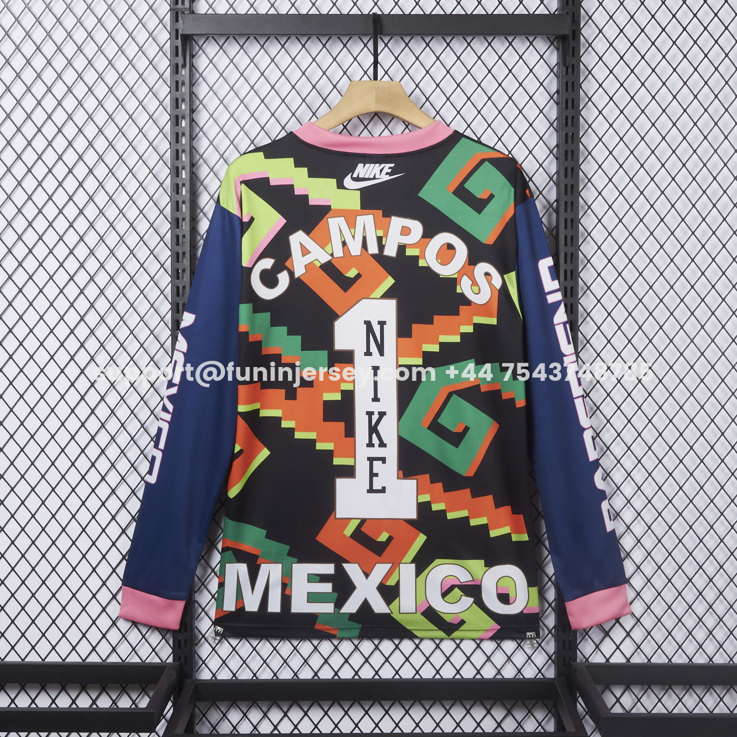 Funinjersey-Mexico 2026 Hollywood Goalkeeper Campos Special Long Sleeves Jersey - Fans Version