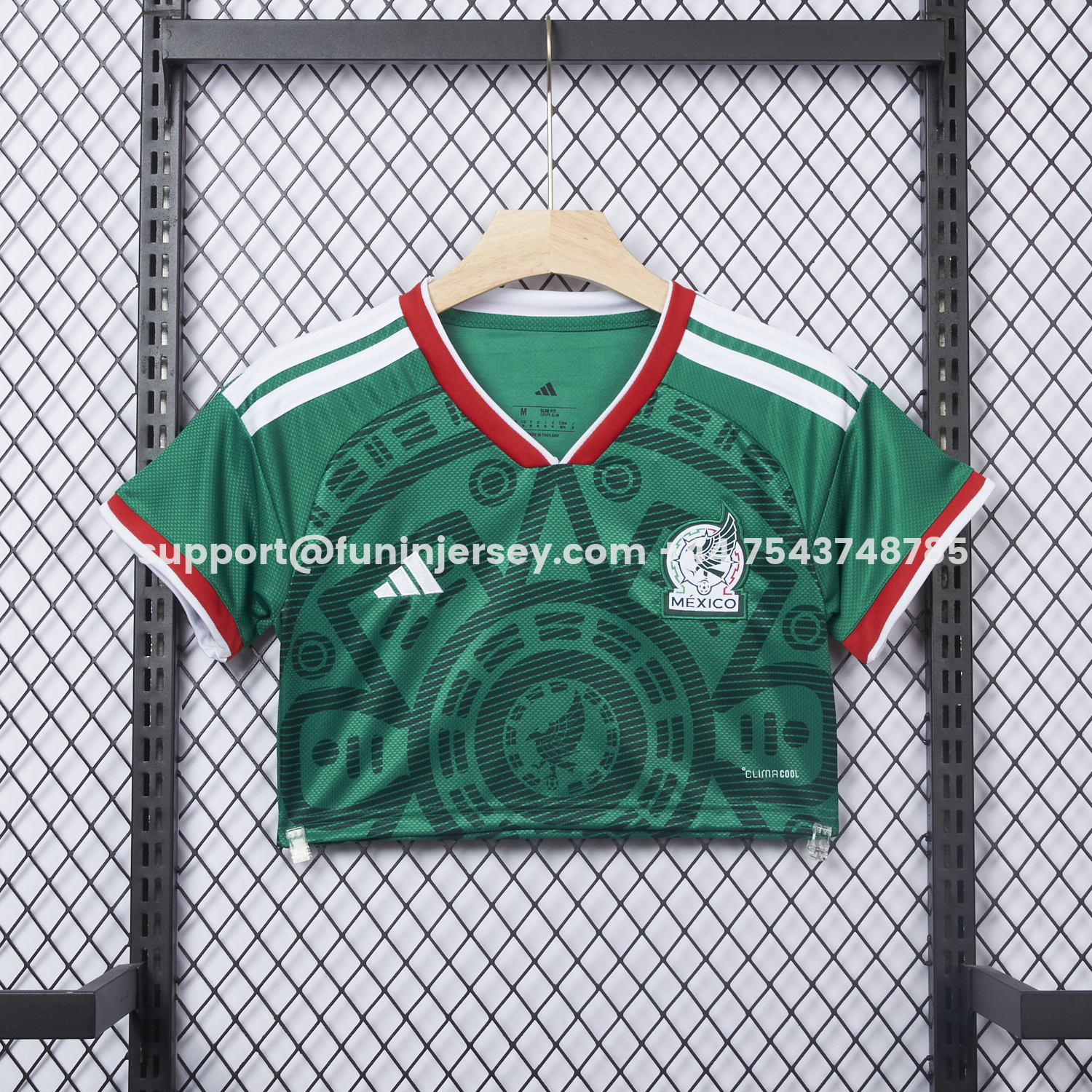 Funinjersey-Women's Mexico 2026 Home Cropped Jersey