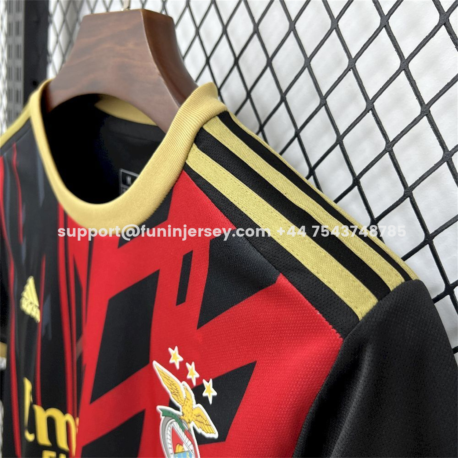 Funinjersey-Benfica 25-26 Red And Black Jersey - Fans Version