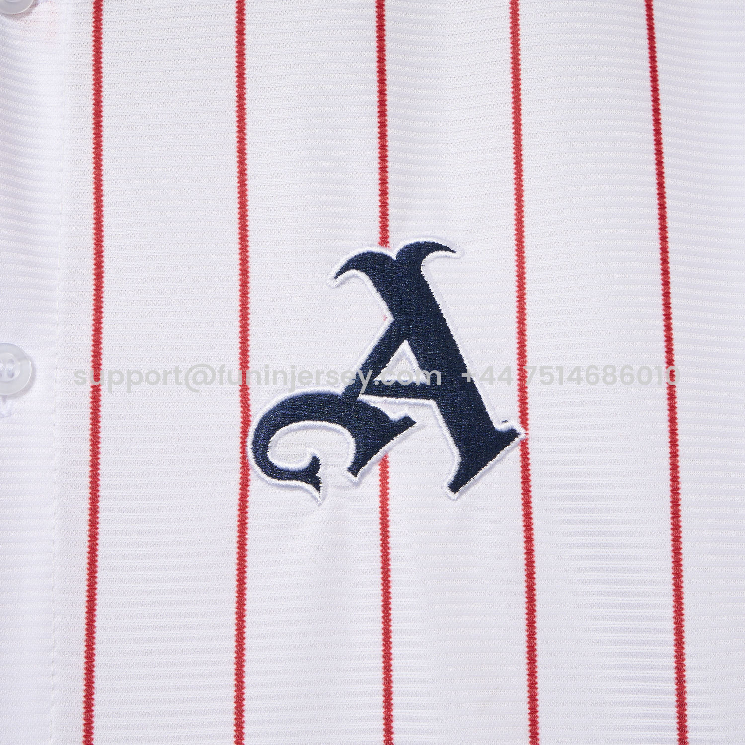 Funinjersey-Arsenal 25-26 White Baseball Jersey with Red Stripes