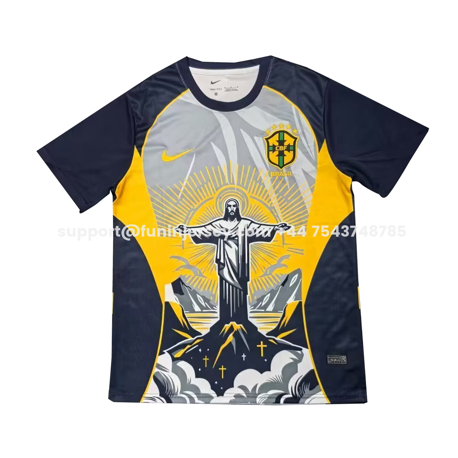 Funinjersey-Brazil 25-26 Jesus Yellow And Black Jersey - Fans Version