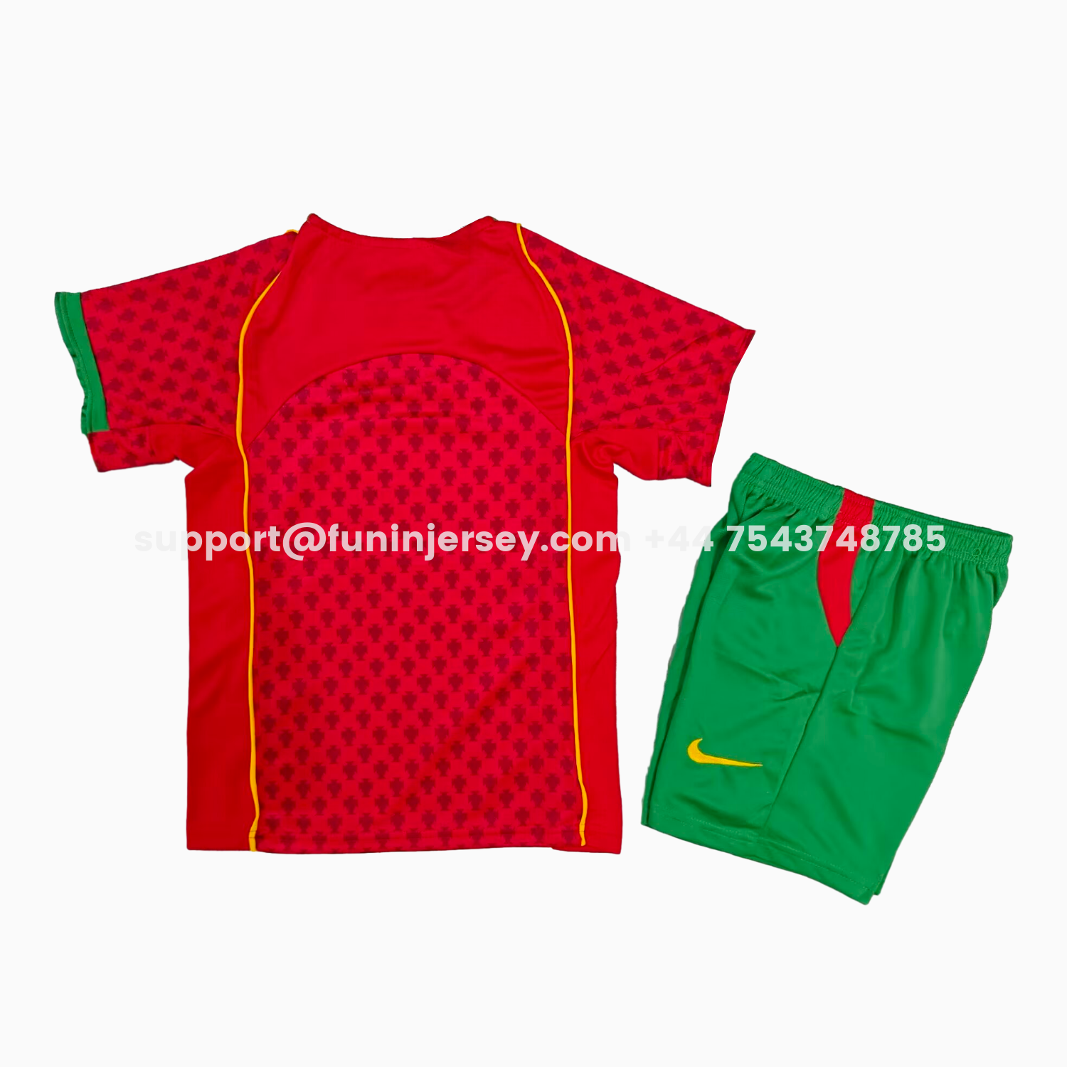 Funinjersey-Retro Portugal 2004 Home Kids Kit