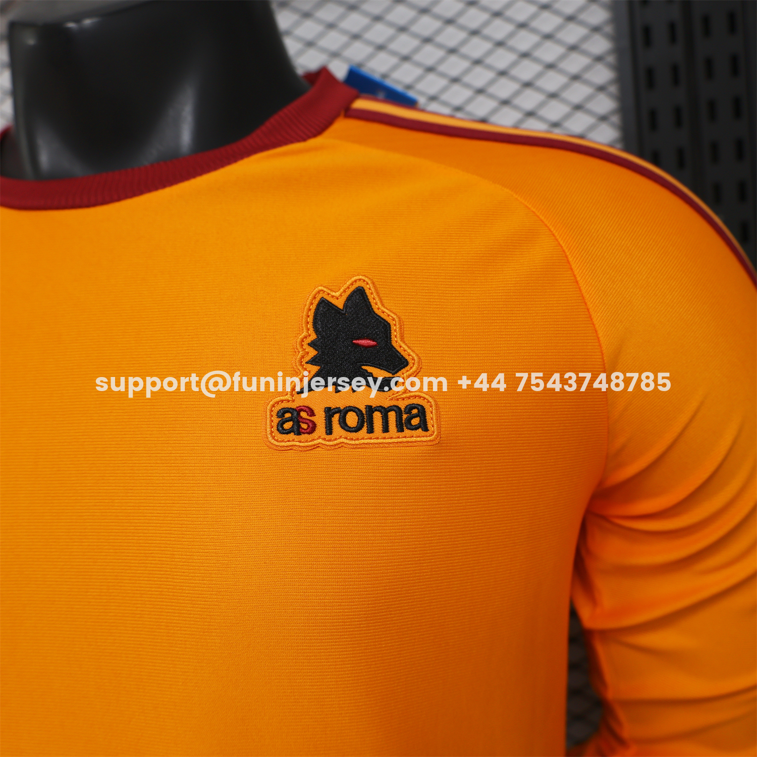 Funinjersey-AS Roma 25-26 Retro Casual Style Orange Special Long Sleeves Jersey - Player Version