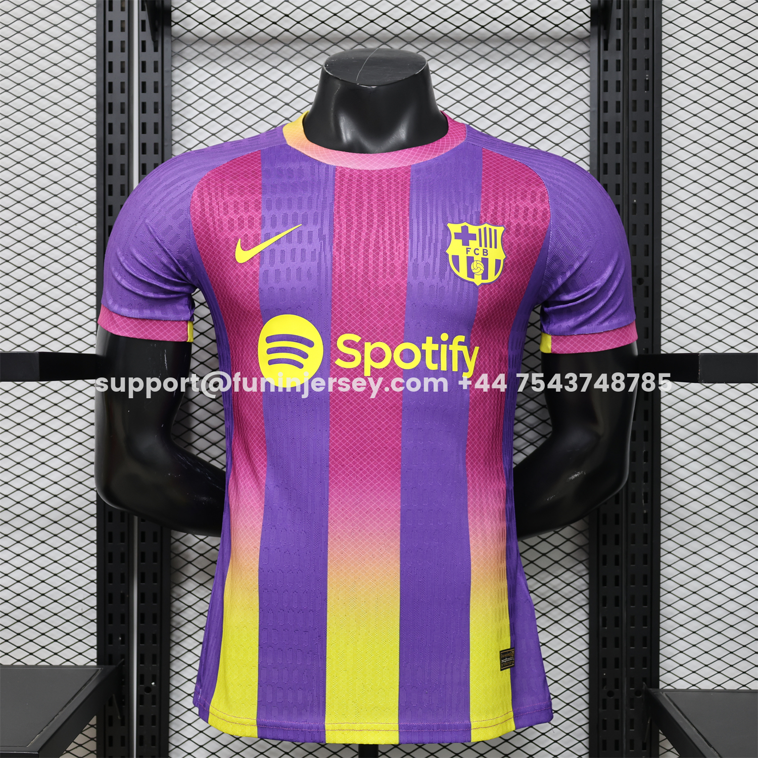 Funinjersey-Barcelona 25-26 Purple Pink And Yellow Special Jersey - Player Version