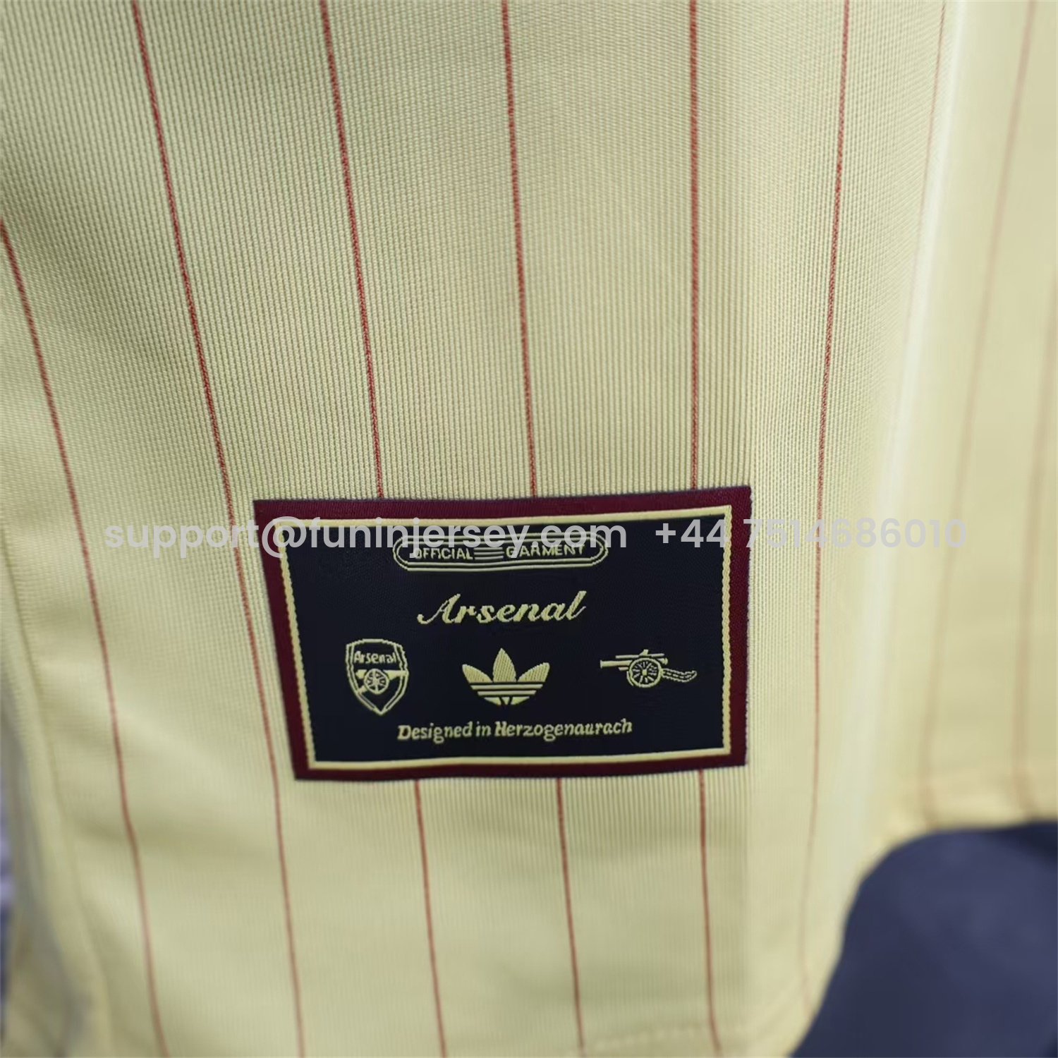 Funinjersey-Arsenal 25-26 Trefoil Yellow Travel Jersey - Player Version