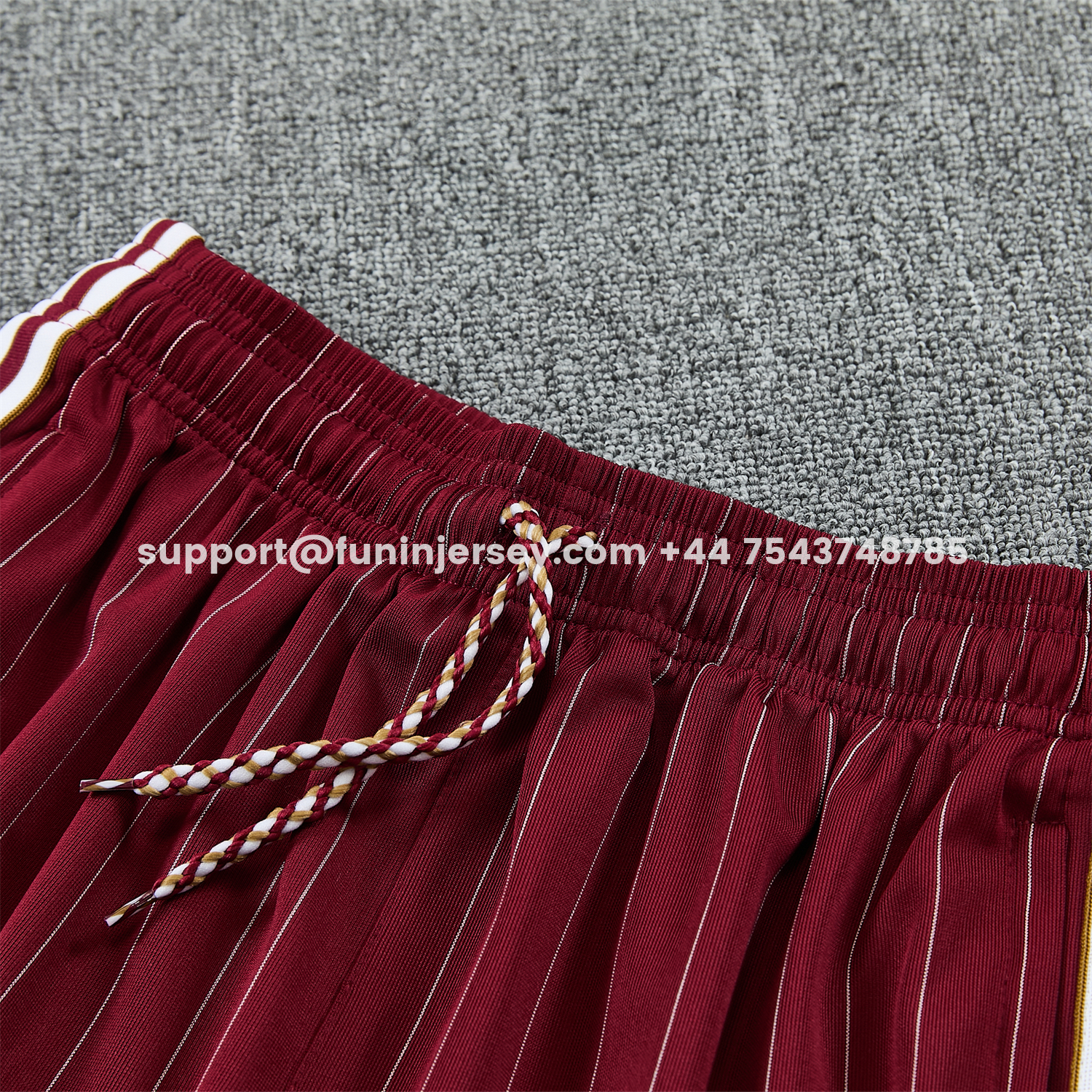 Funinjersey-Arsenal 25-26 Retro Style Short-Sleeve Training Set - Dark Red With White Stripes Top & Pants