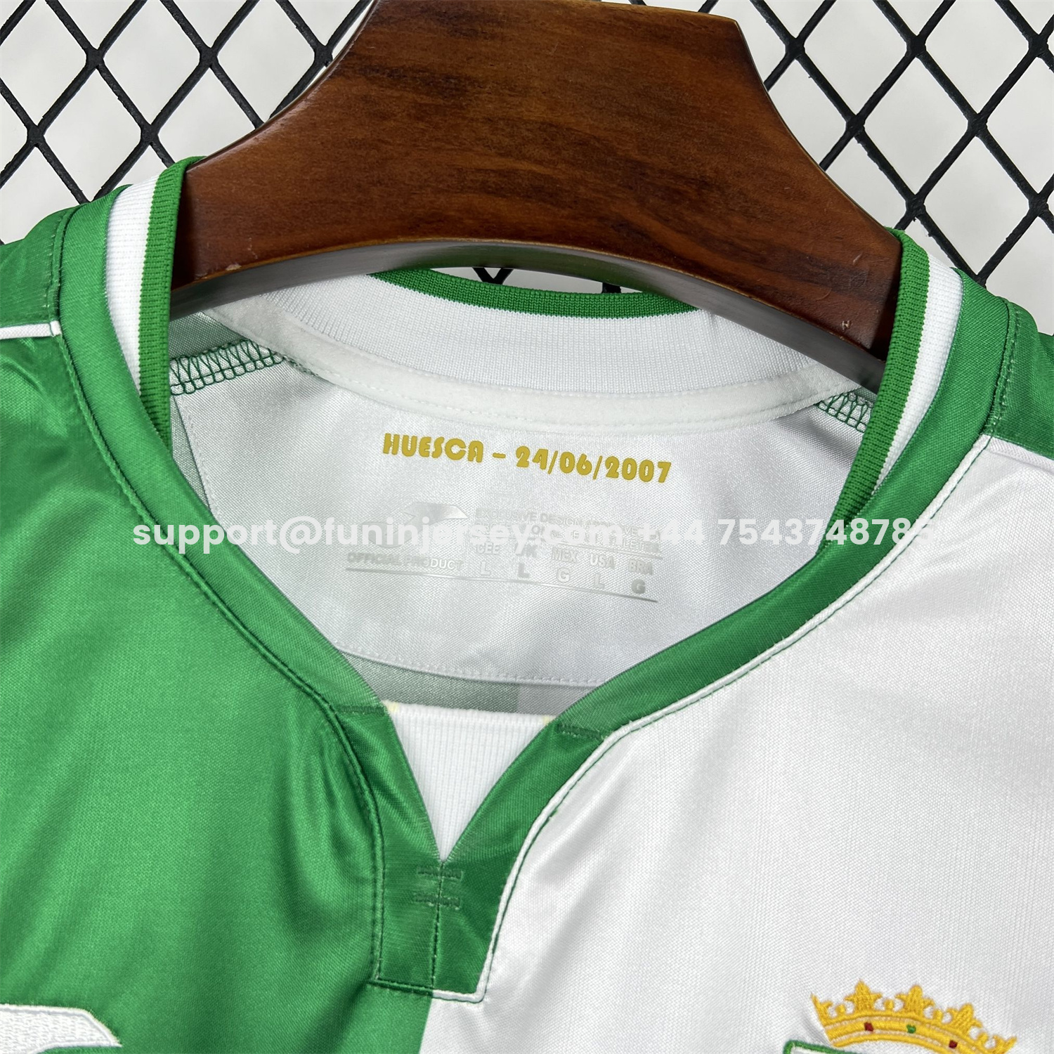 Funinjersey-Cordoba 25-26 Retro Style Green And White Half Jersey - Fans Version