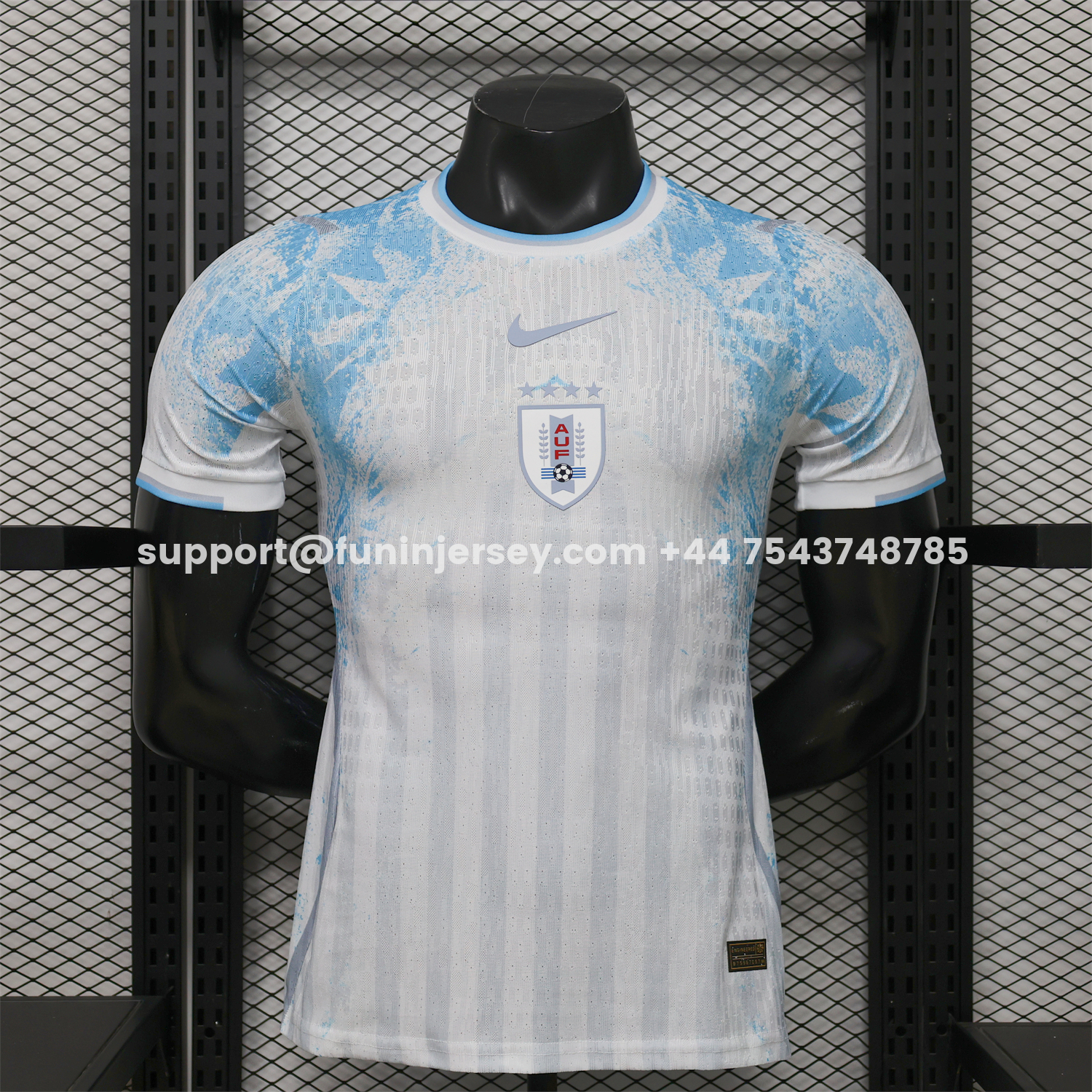 Funinjersey-Uruguay 2026 White With Blue Special Jersey - Player Version