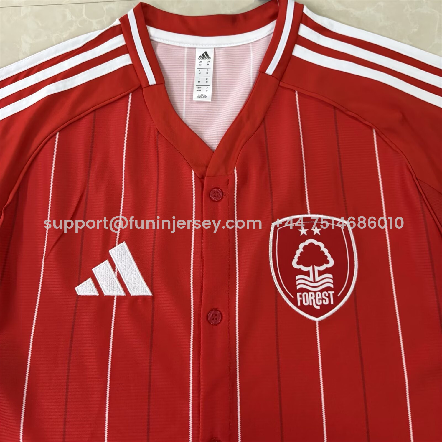 Funinjersey-Nottingham Forest 25-26 Red Baseball Jersey