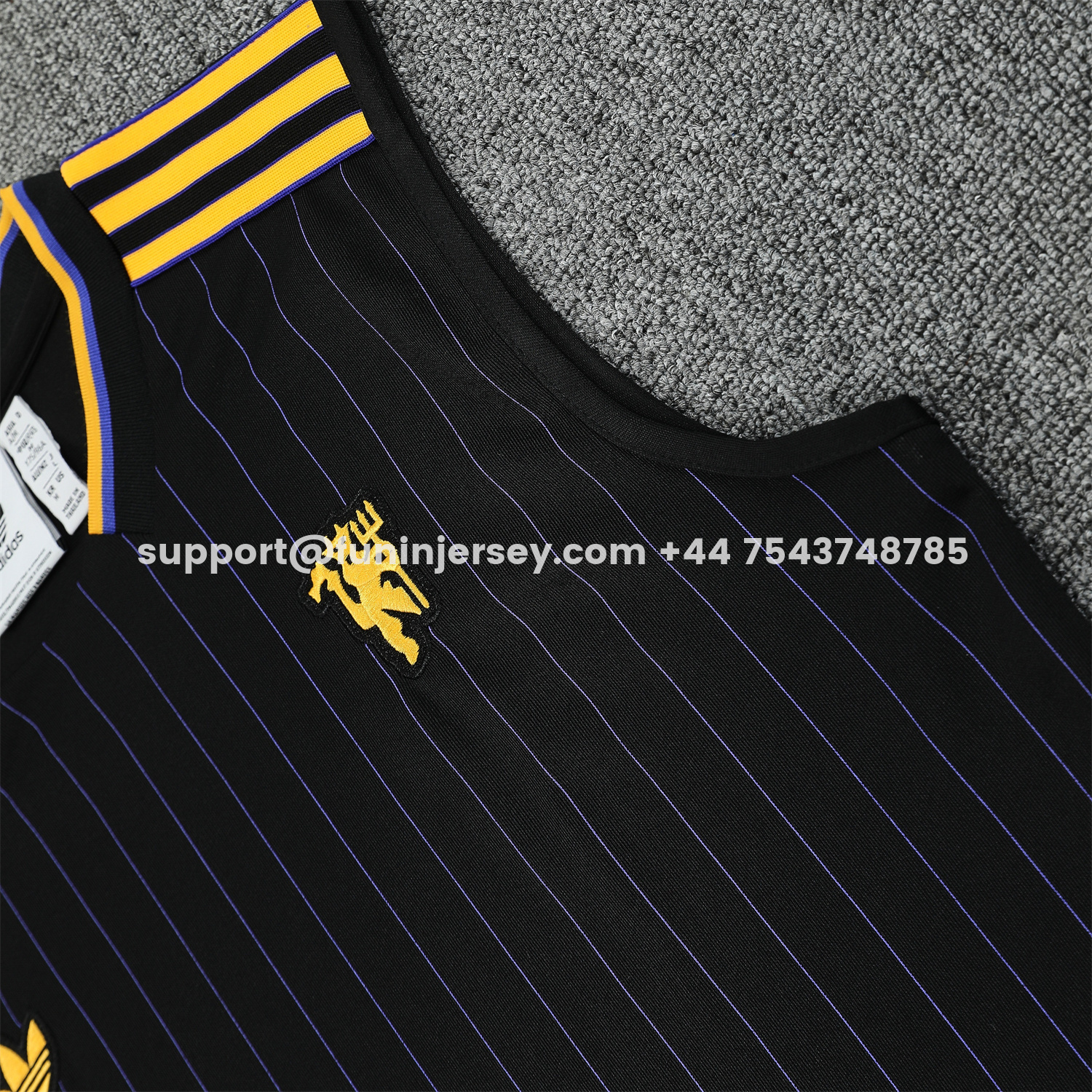 Funinjersey-Manchester United 25-26 Vest Training Set - Black Top & Black Shorts