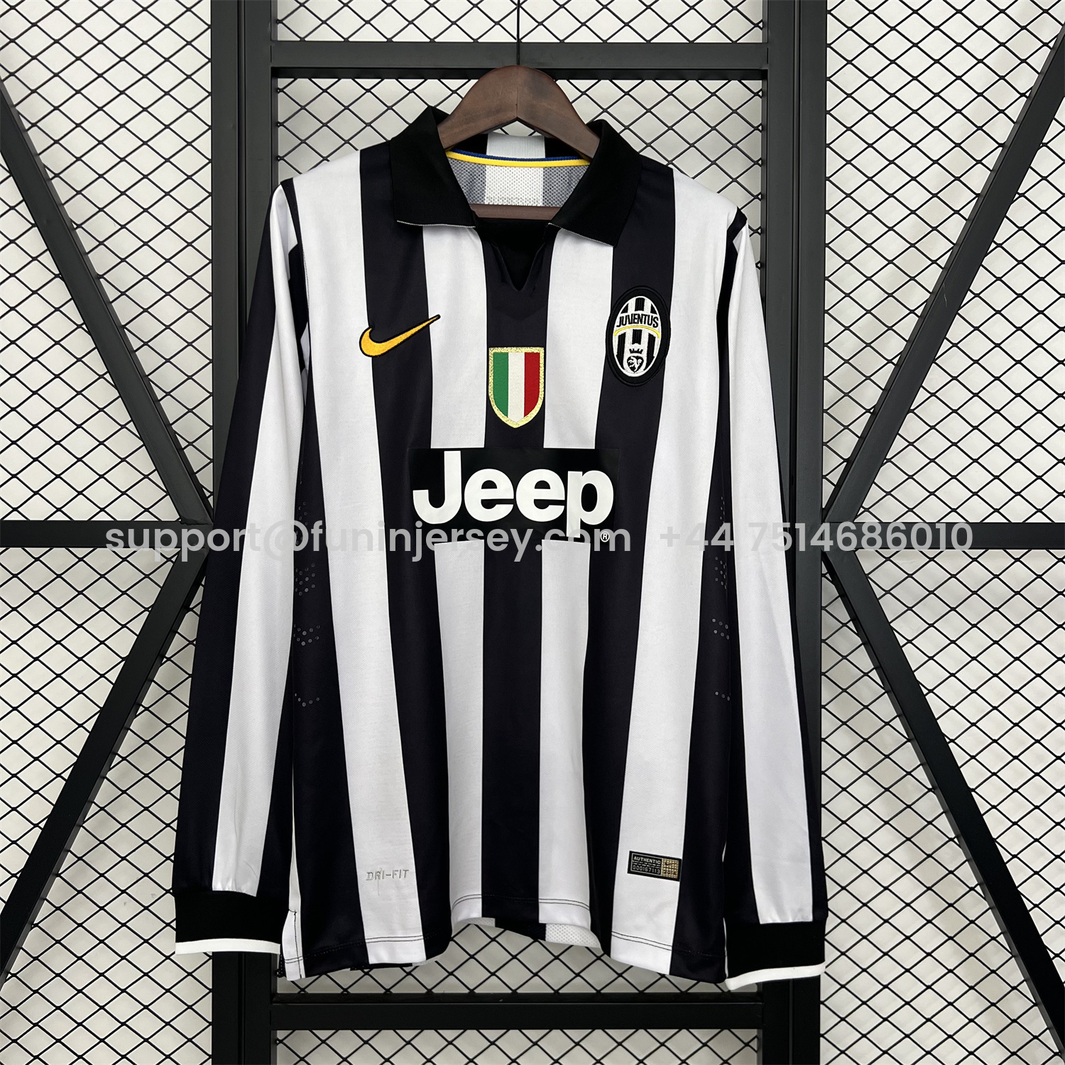Funinjersey-Retro Juventus 2014-15 Home Long Sleeves Jersey