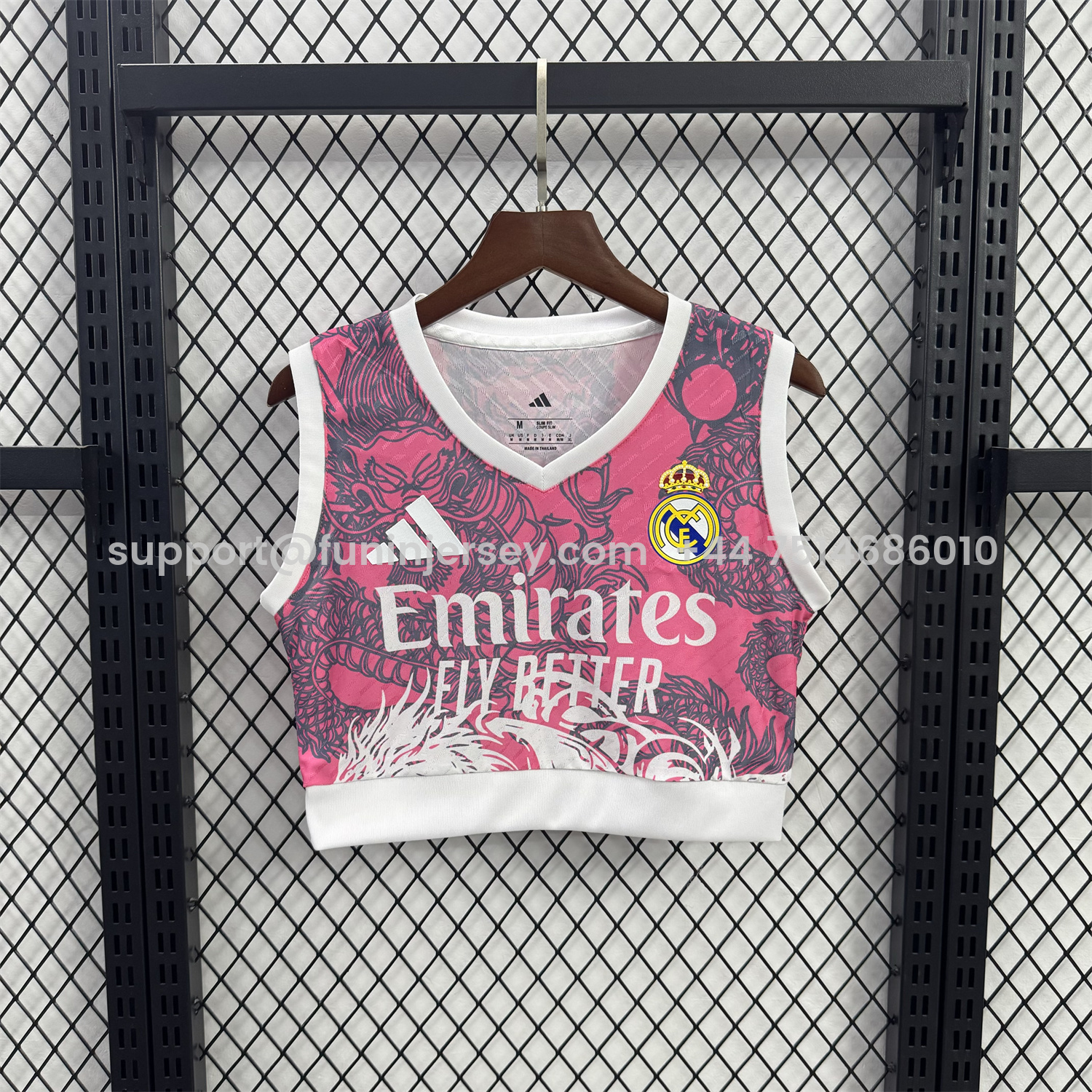 Funinjersey-Women's Real Madrid 25-26 Pink Dragon Yoga Vest