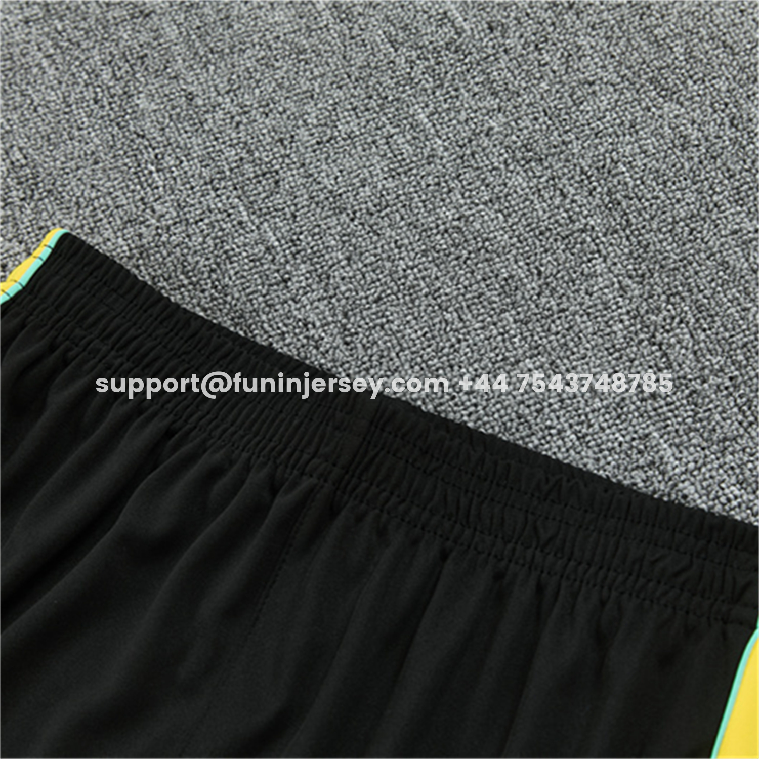Funinjersey-Brazil X JD 2026 Kids Long Sleeves Training Set - Black Top And Black Yellow Pants