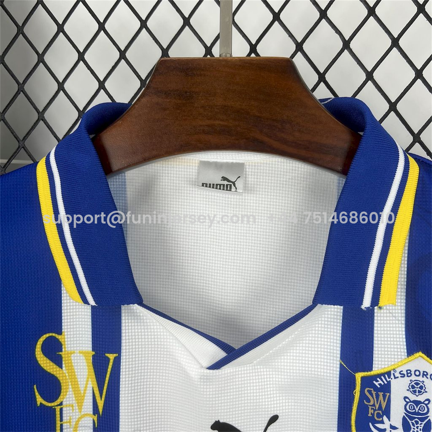 Funinjersey-Retro Sheffield Wednesday 1996-97 Home Jersey