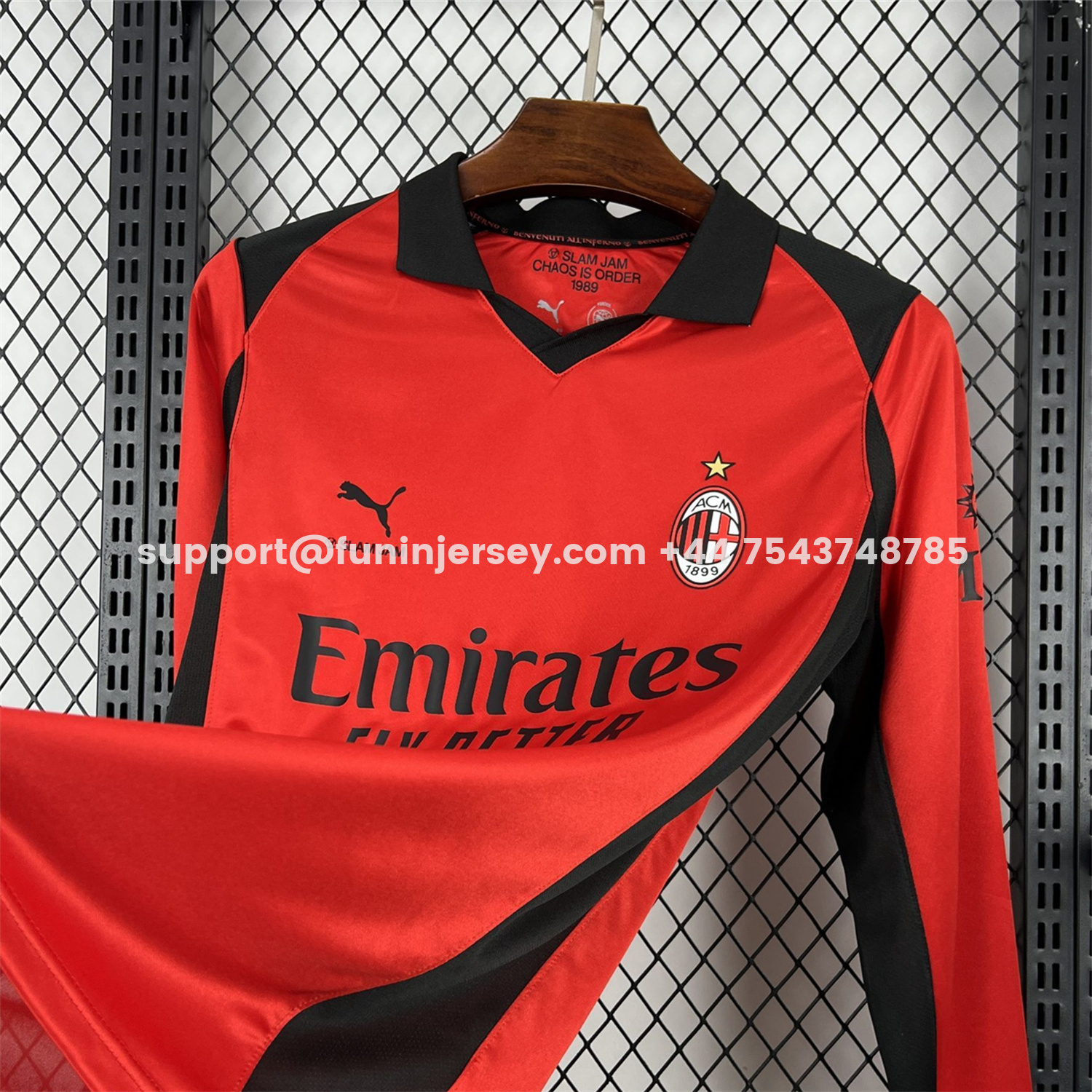 Funinjersey-AC Milan 25-26 Fourth Red Long Sleeves Jersey - Fans Version