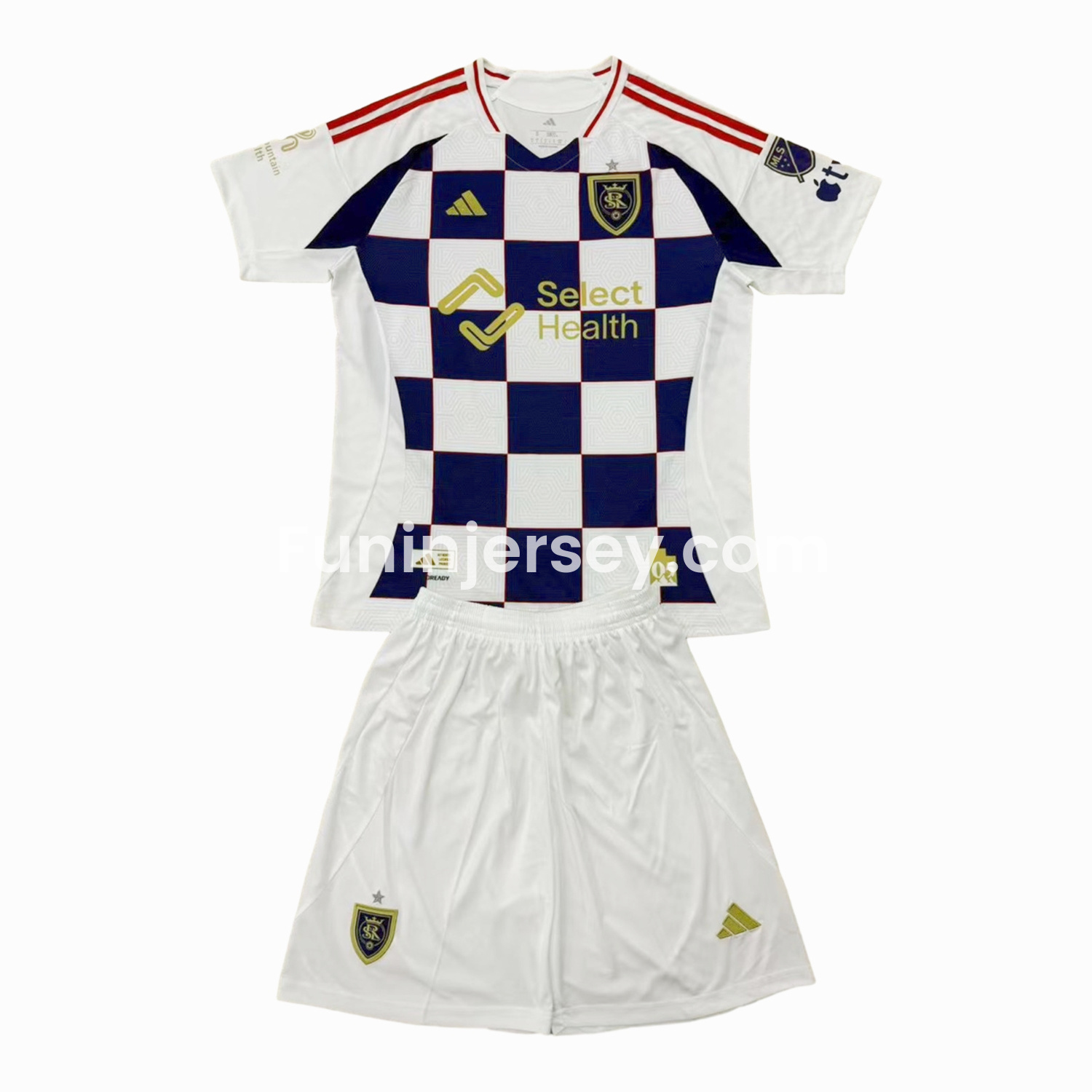 Funinjersey-Real Salt Lake 2025 Away Men's Adult Jersey Set - Fans Version