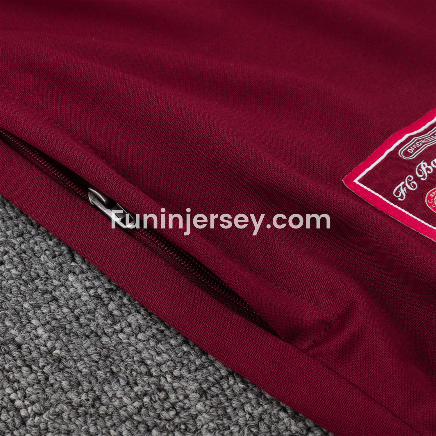 Funinjersey-Bayern Munich 25-26 Originals Terrace Icon Jacket Training Tracksuit - Deep Red