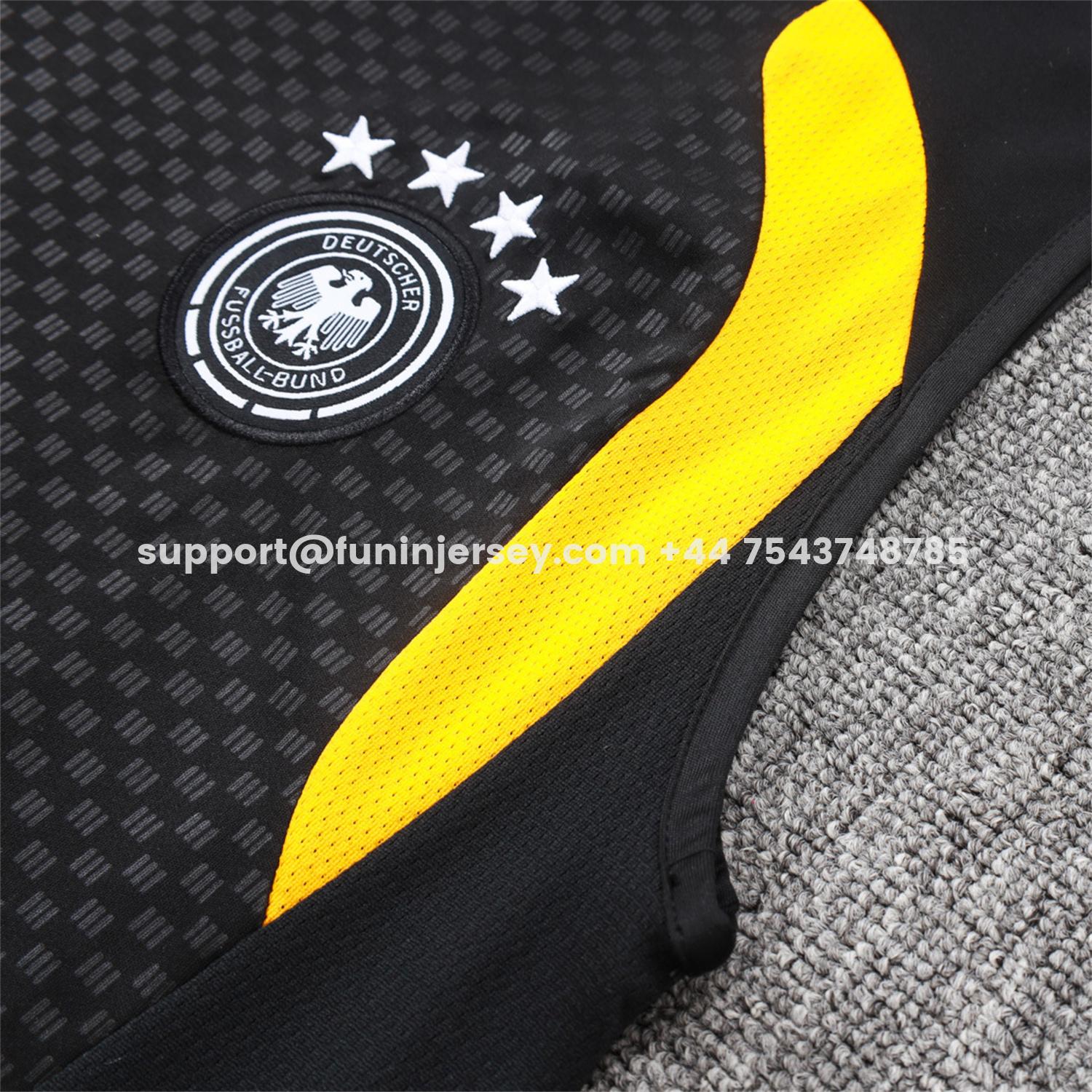 Funinjersey-Germany 2026 Vest Training Set - Black Vest and Black Shorts