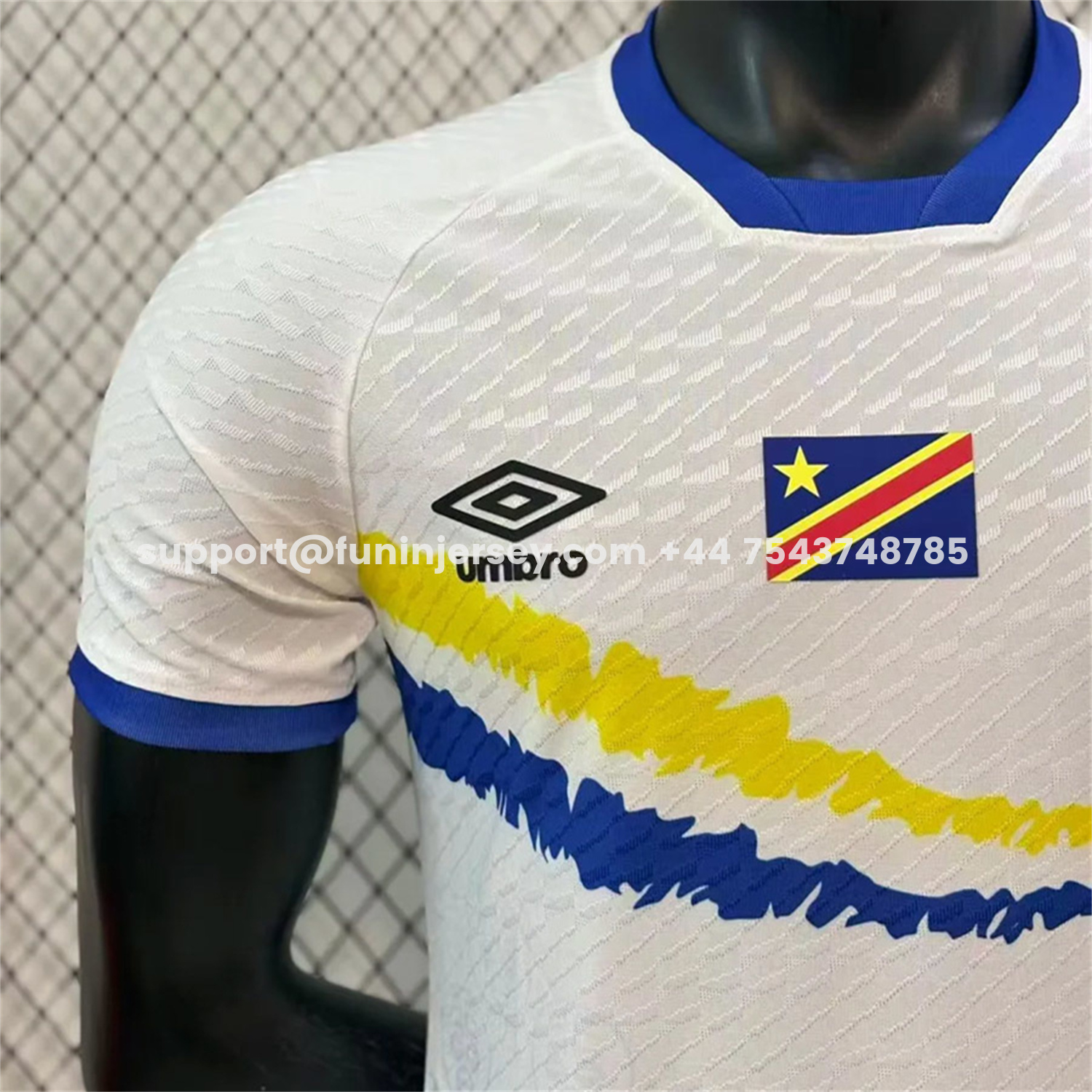 Funinjersey-Retro Congo 2023 Away White Jersey - Player Version