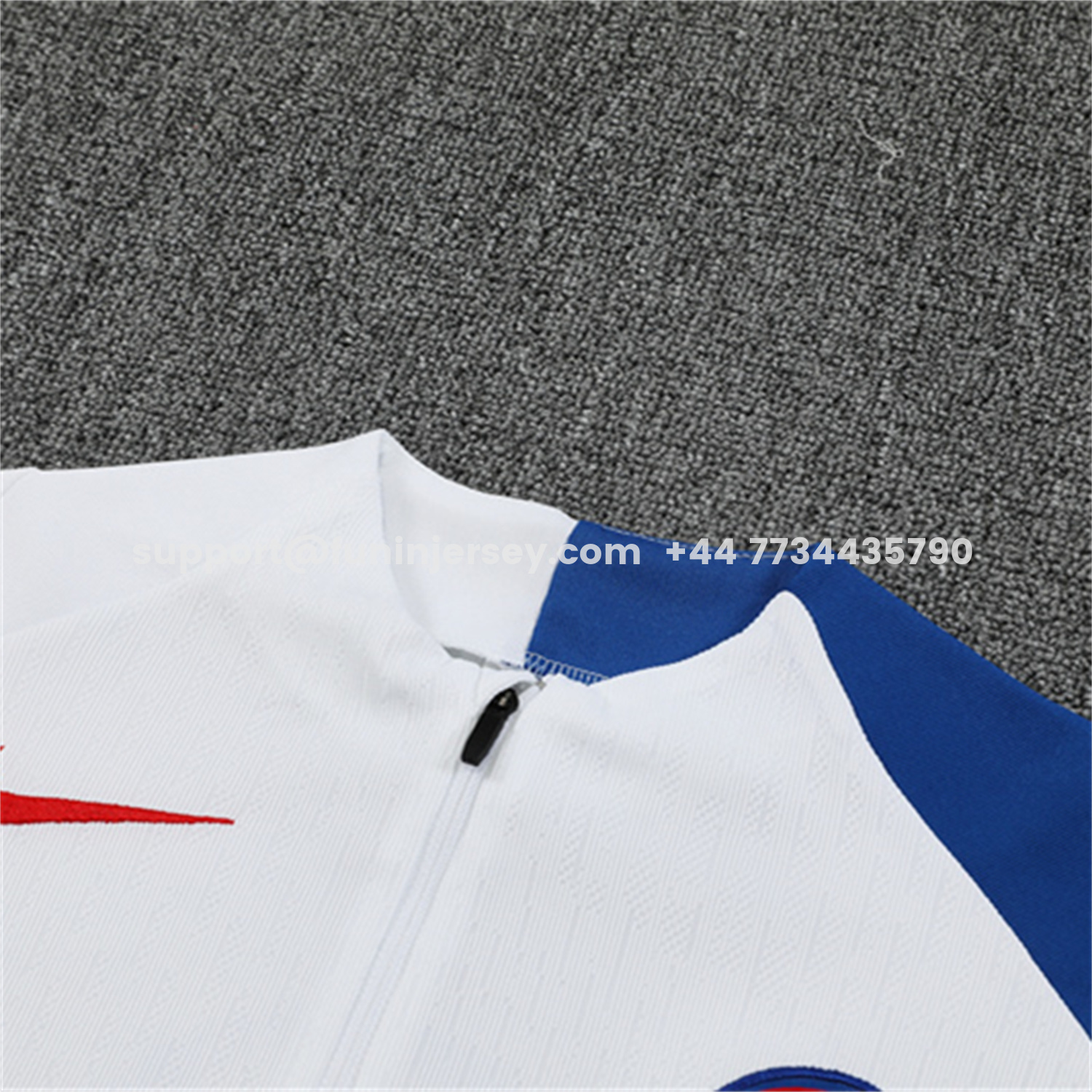 Funinjersey-Paris Saint-Germain PSG 25-26 Long Sleeve Training Set - Player Version - White Top and Black Pants