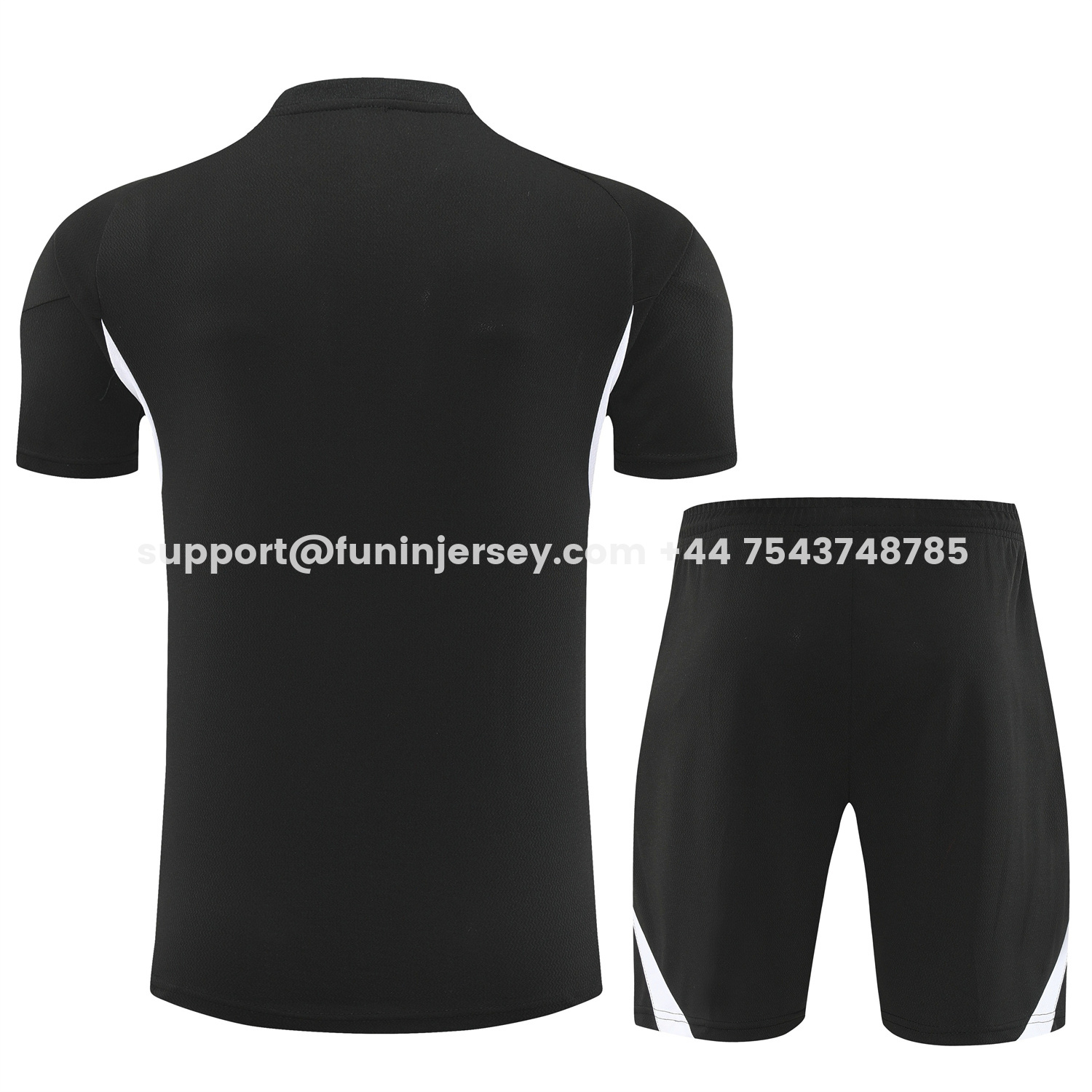 Funinjersey-Liver.pool 25-26 Short-Sleeve Training Set - Black With Red Top & Black Shorts
