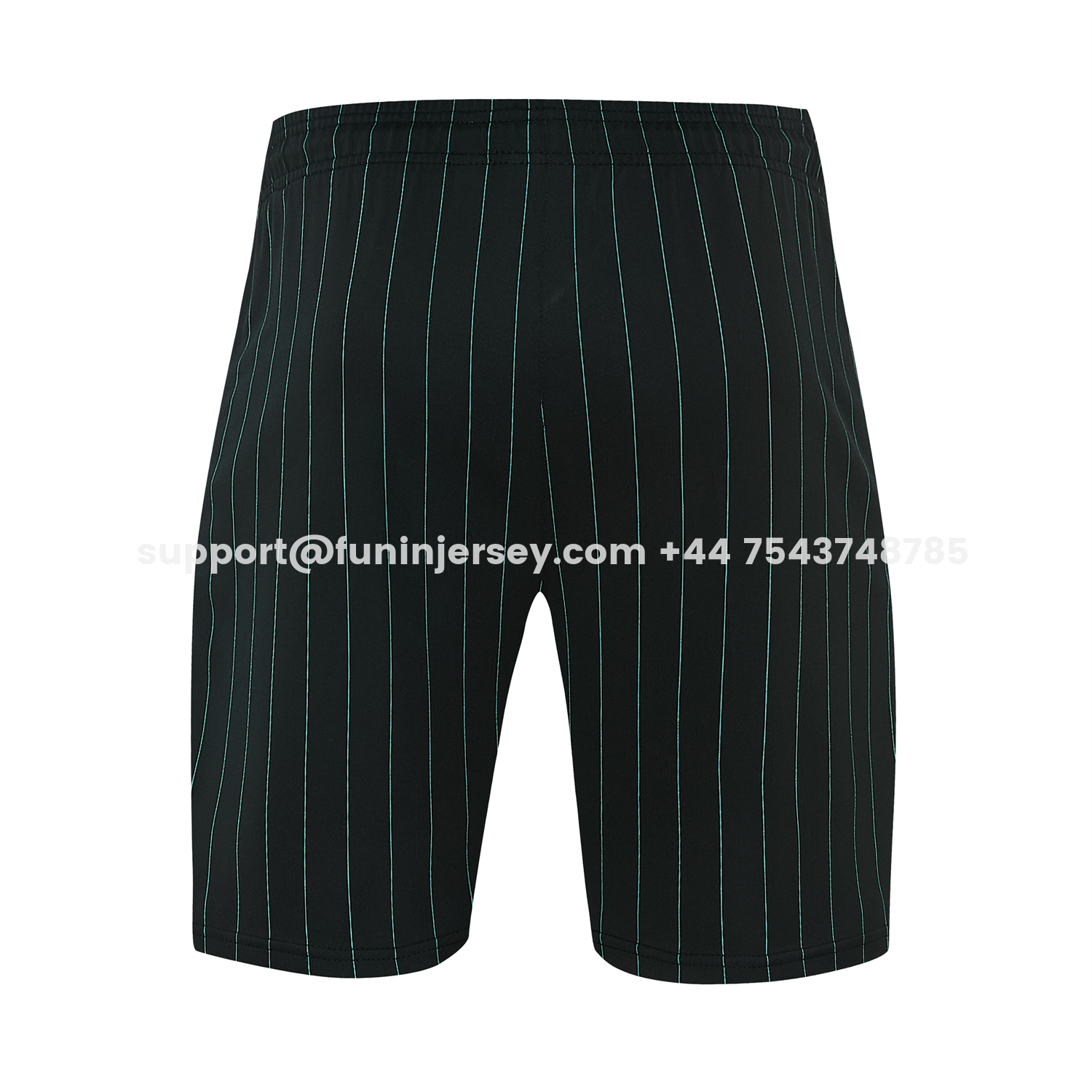 Funinjersey-Liver.pool 25-26 Retro Style Vest Training Set - Black With Turquoise Stripes Top & Pants