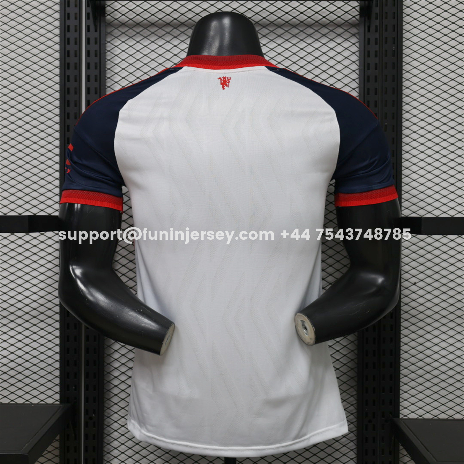 Funinjersey-Manchester United 26-27 Retro Casual Style Blue White Jersey - Player Version