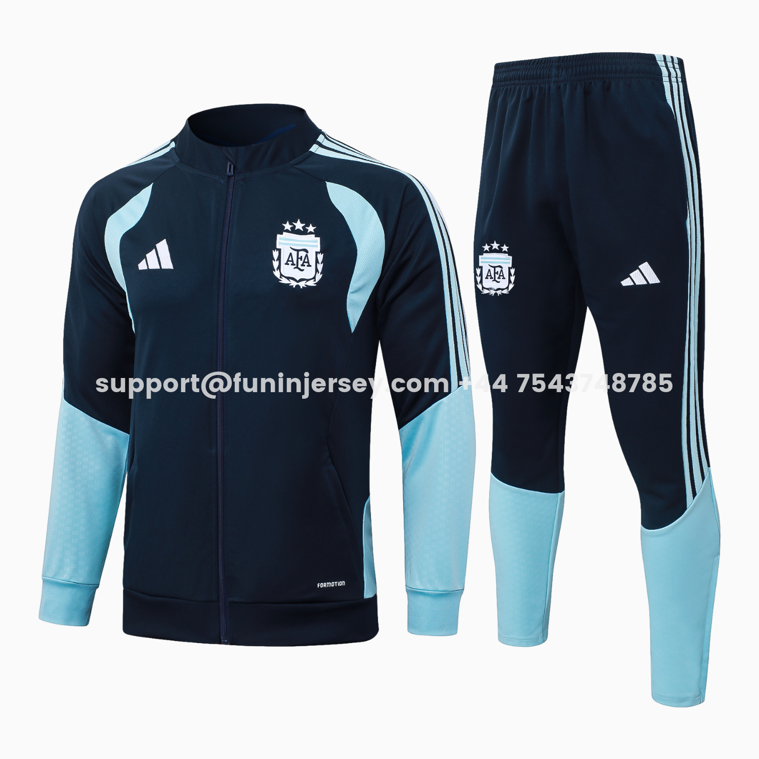 Funinjersey-Argentina 25-26 Windbreaker Training Set - Dark Blue Top and Pants
