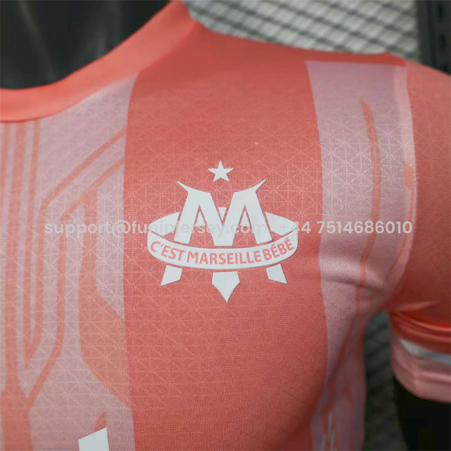 Funinjersey-Marseille 25-26 Pink Stripes Special Jersey - Player Version