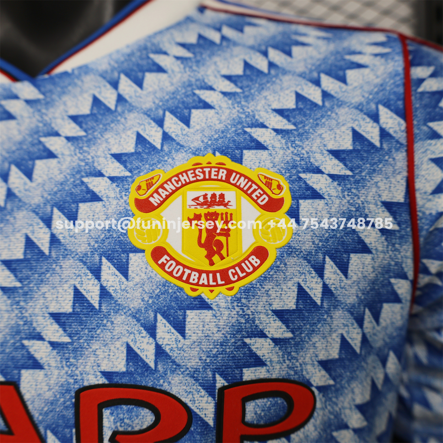 Funinjersey-Manchester United 26-27 Terrace Icon Retro Casual Style Blue Jersey - Player Version
