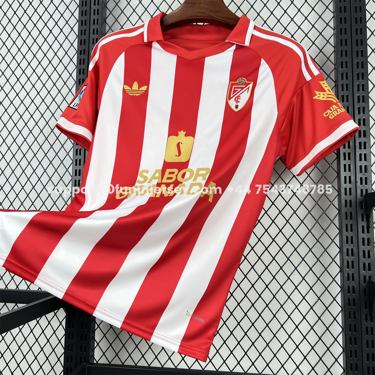 Funinjersey-Granada CF 25-26 Retro Style Red Polo Jersey - Fans Version