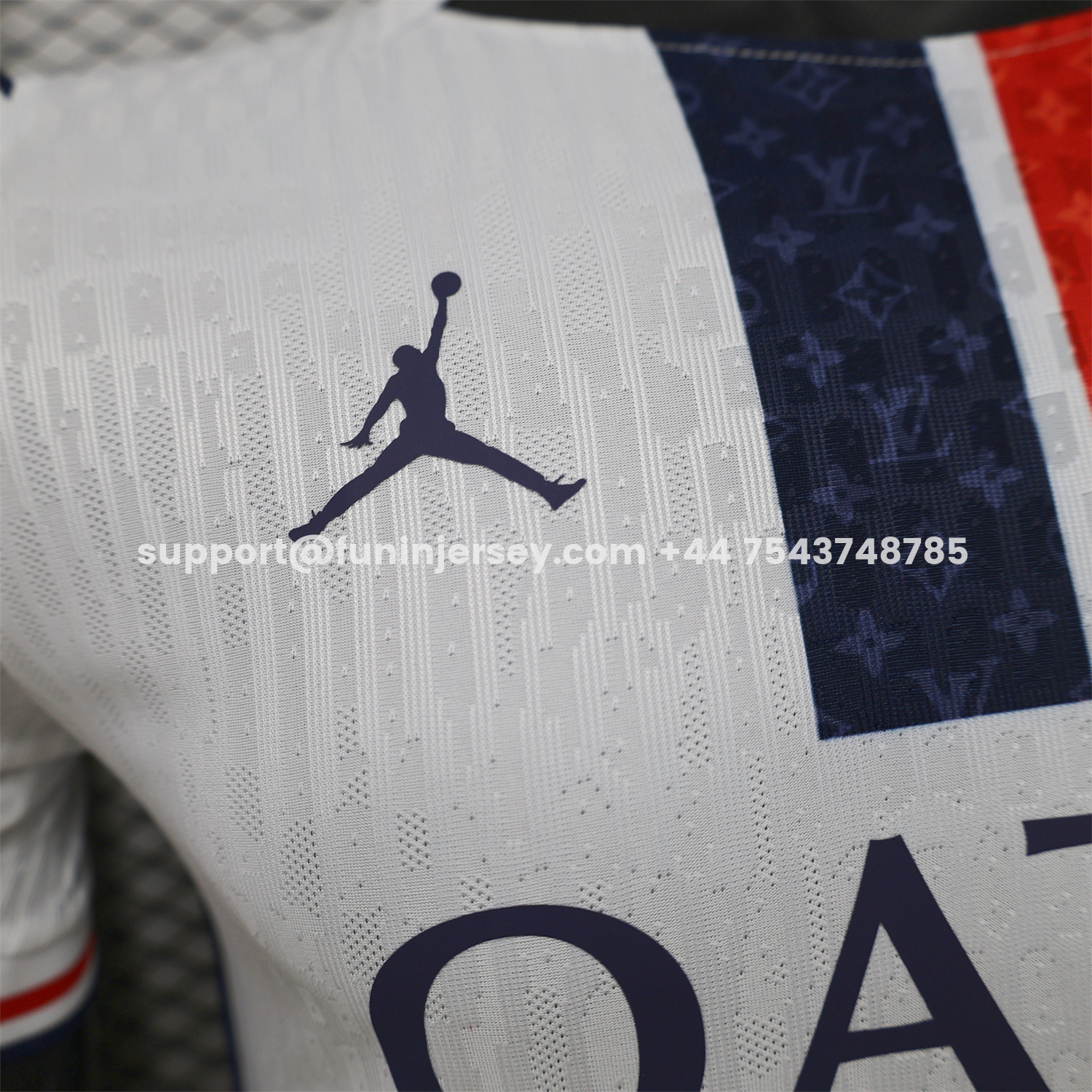 Funinjersey-Paris Saint-Germain PSG 25-26 Red Blue Stripes White Special Jersey - Player Version