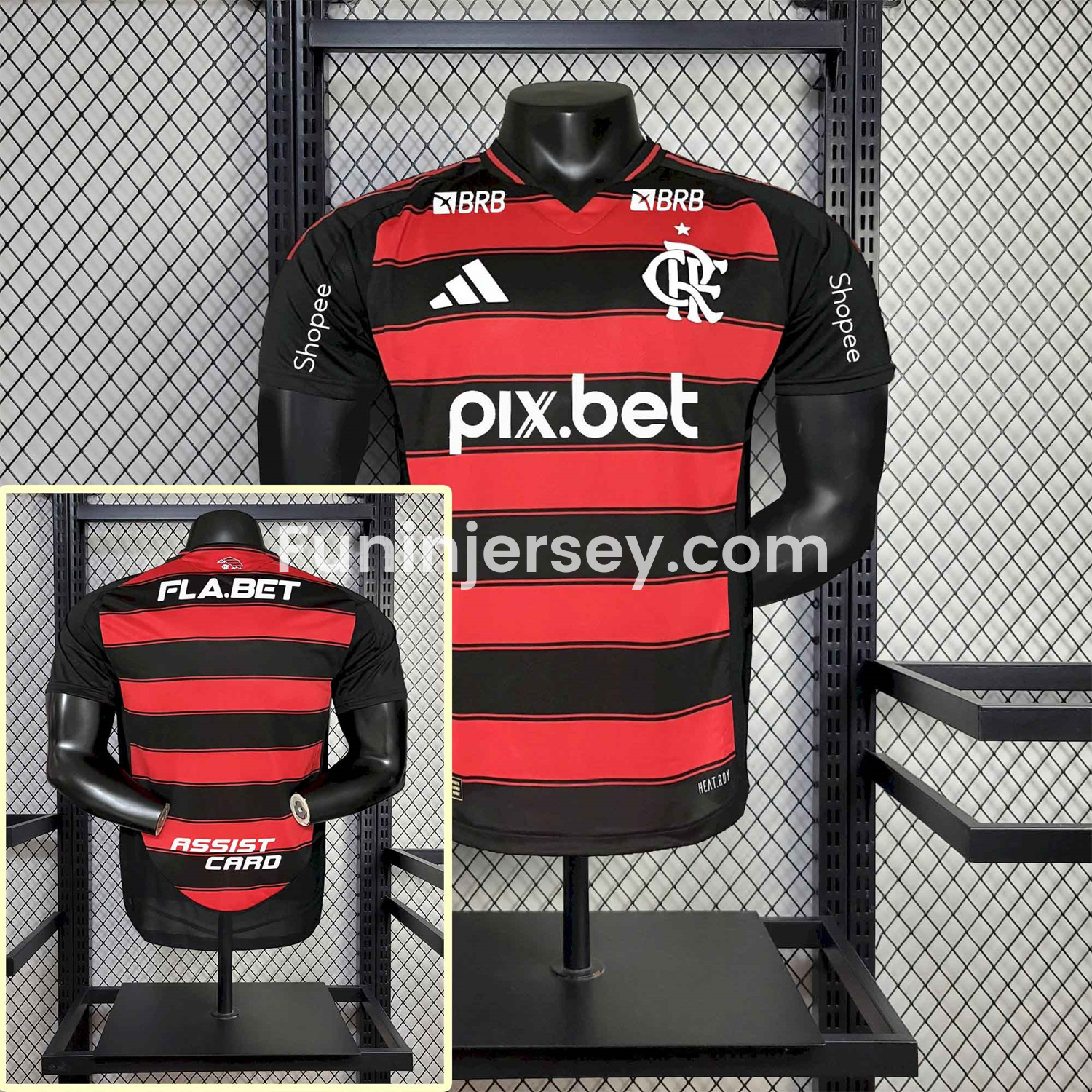 Funinjersey-Flamengo 25-26 Home Jersey with Sponsors - Player Version