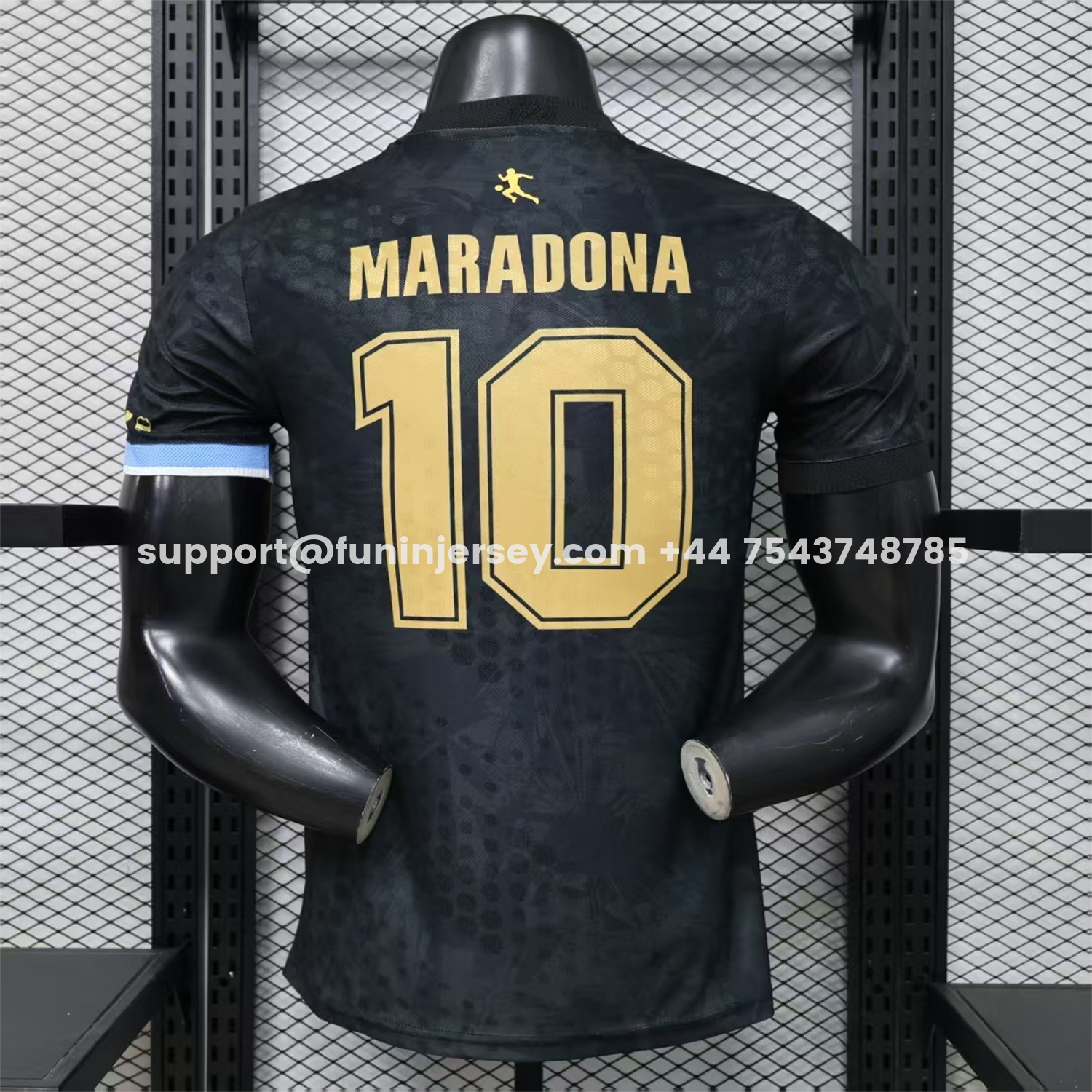 Funinjersey-Argentina 2026 Black Maradona Special Kit - Player Version