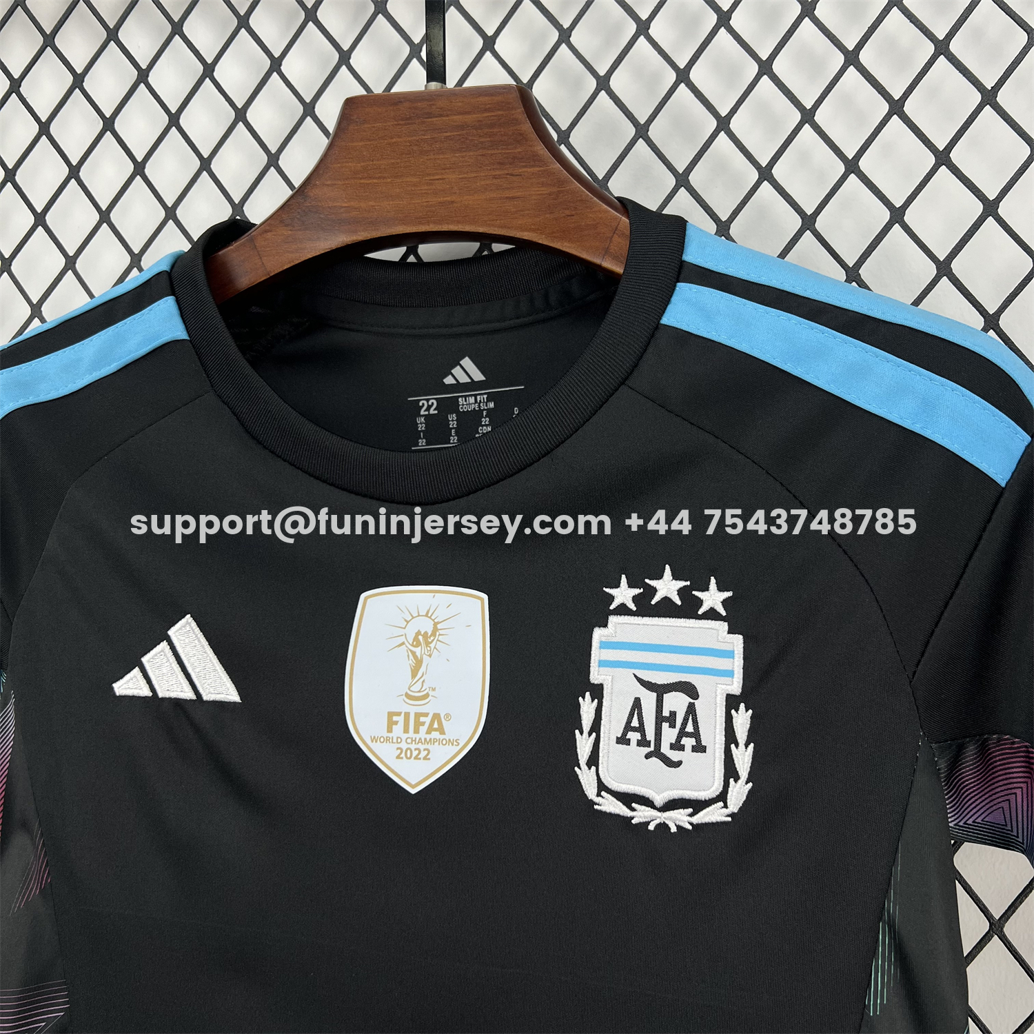 Funinjersey-Argentina 2026 Goalkeeper Black Without Chest Patch Kids Kit