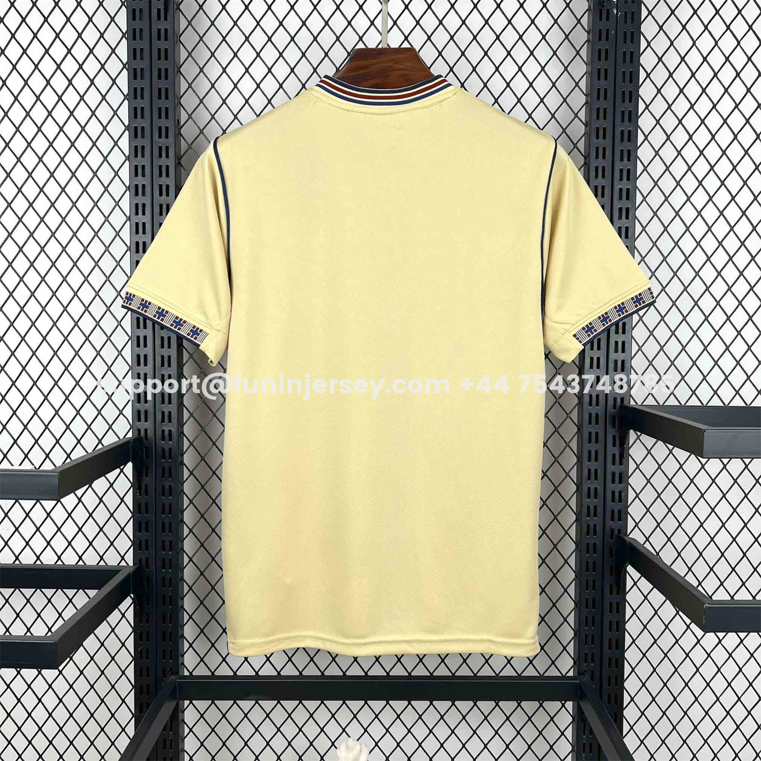 Funinjersey-Barcelona 26-27 Blue Vertical Stripes Yellow Jersey - Fans Version